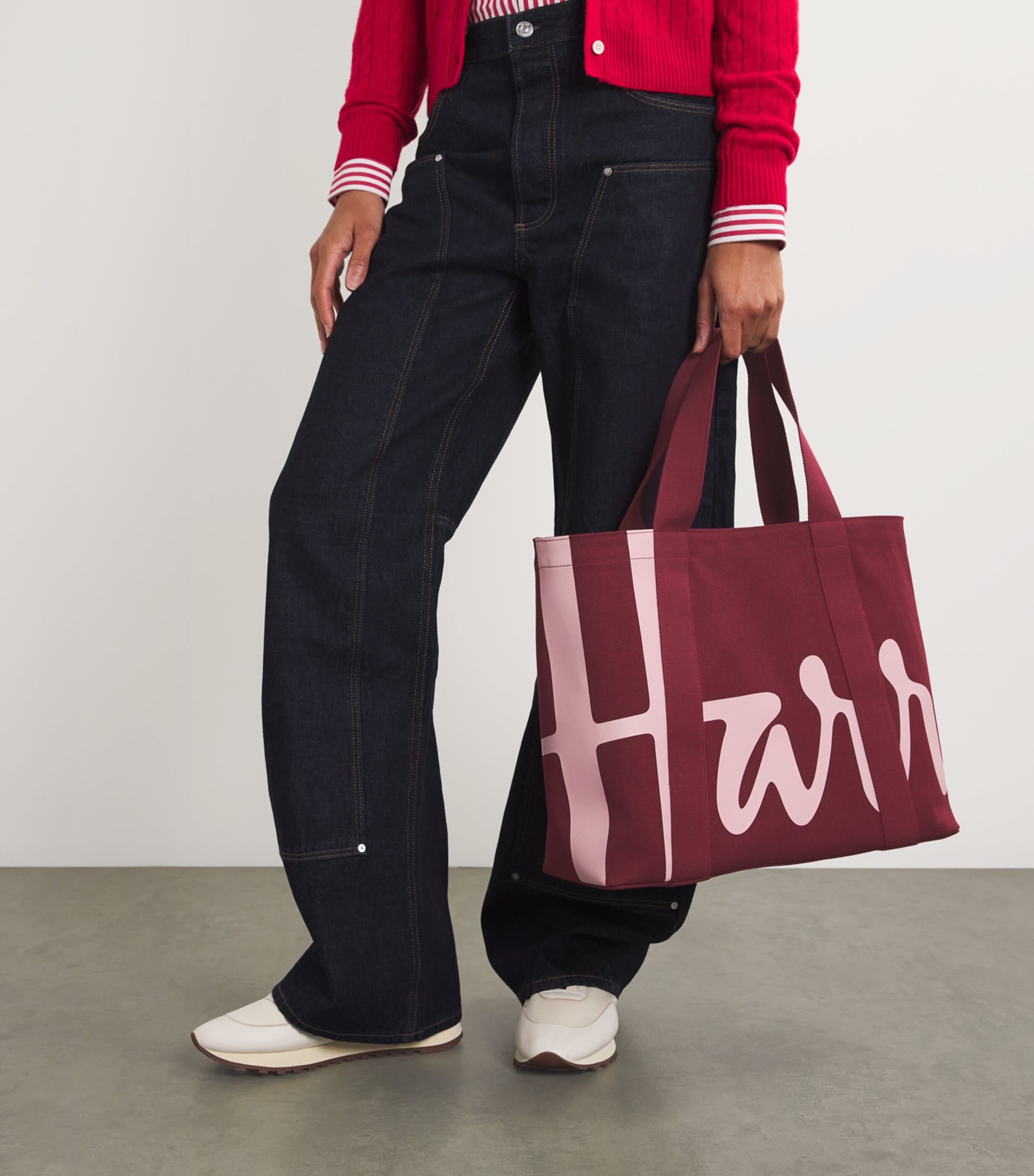 Harrods Medium Cotton Logo Tote Bag | Harrods US
