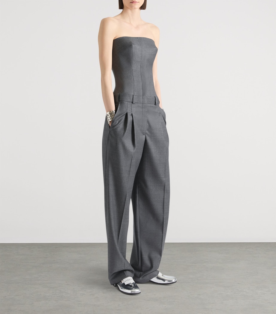 Wool Strapless Jumpsuit GREY MIX Image 2