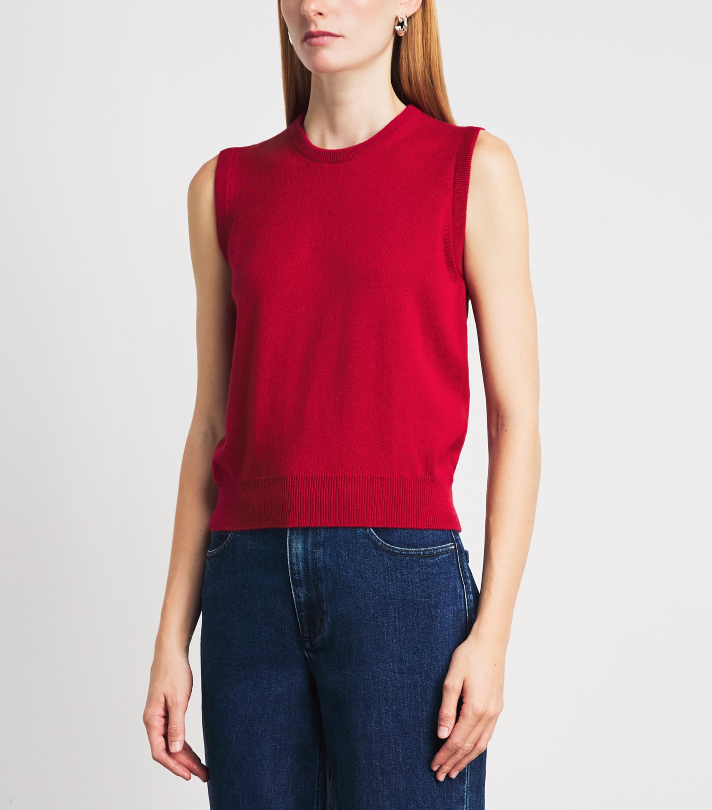Johnstons Of Elgin Womens Cashmere Iris Tank Top Claret Image 4