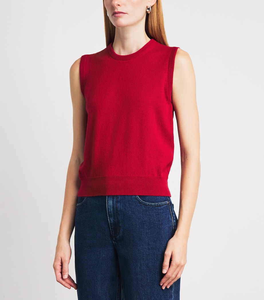 Johnstons Of Elgin Womens Cashmere Iris Tank Top Claret Image 4