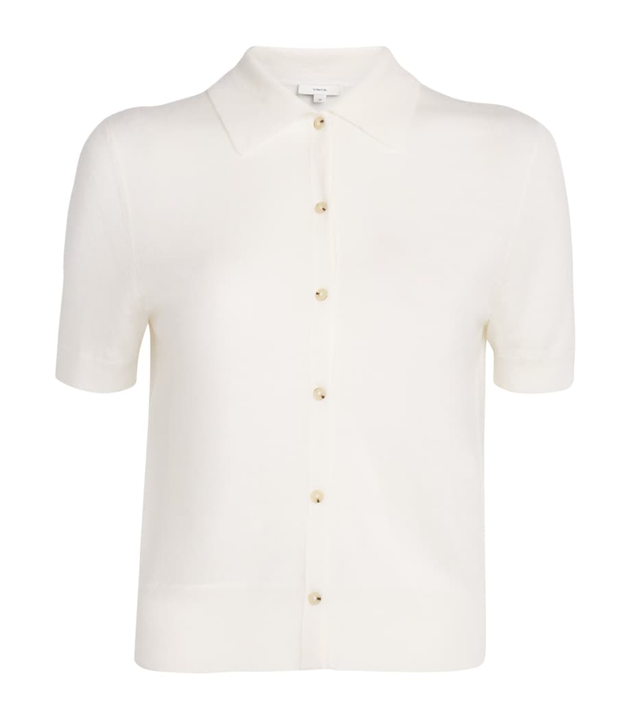 Wool-Blend Knitted Blouse 101OWH-OFF WHITE Image 1