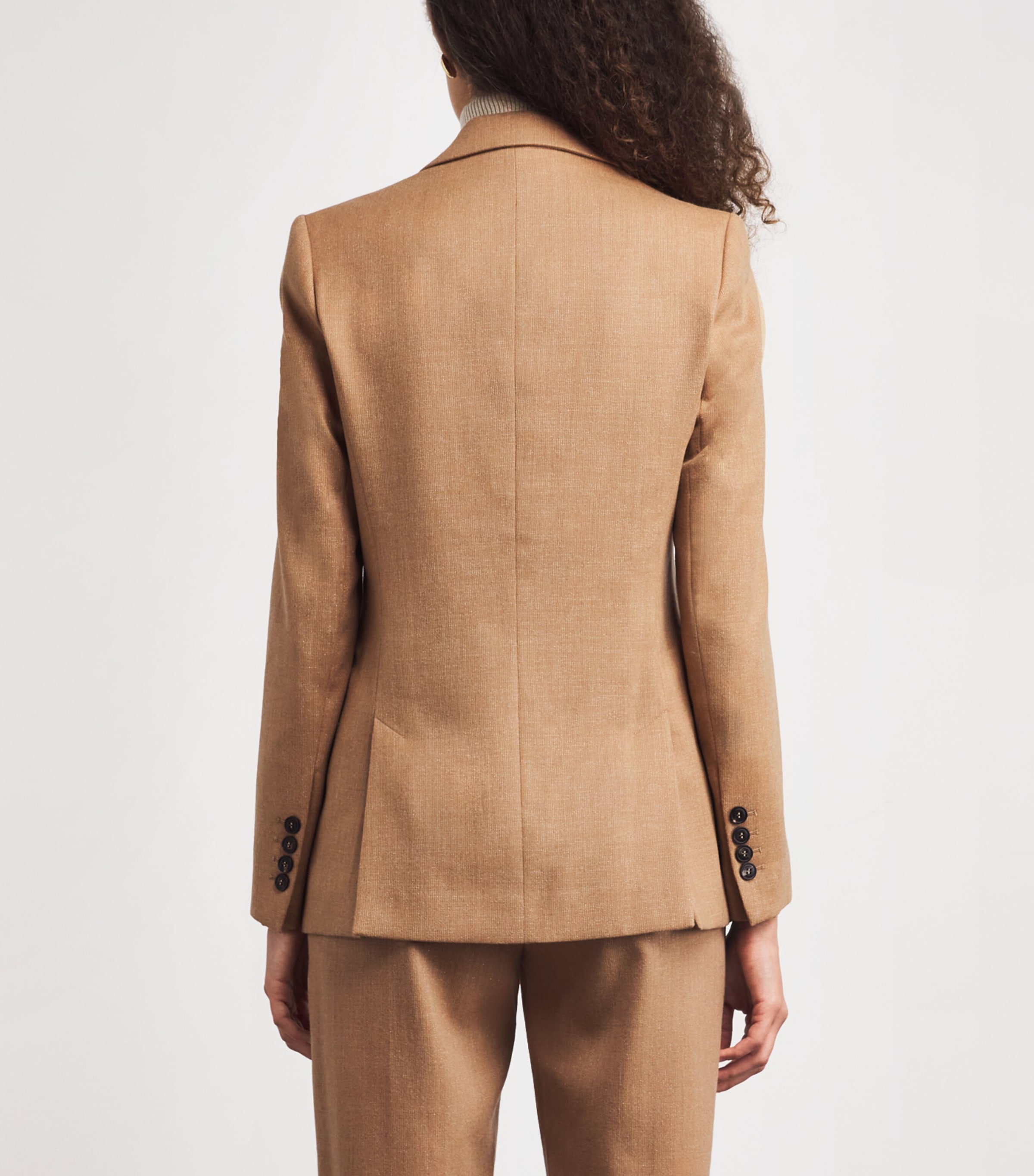 Wool-Blend Metallic Blazer SABBIA Image 4