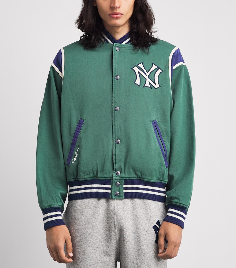 Polo Ralph Lauren Mens x Yankees Cotton Bomber Jacket Washed Forest Image 4
