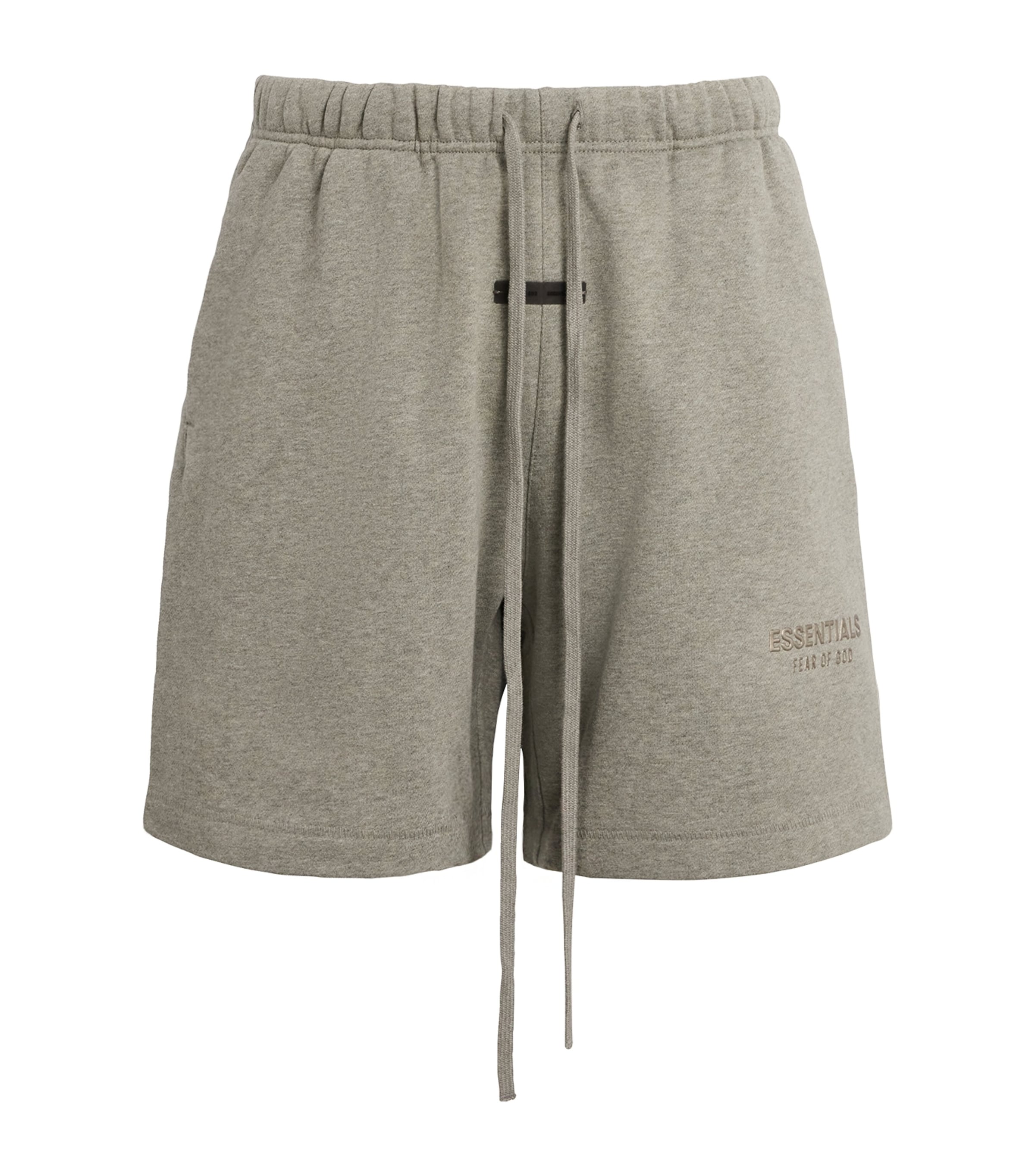 Essentials Cotton-blend Soccer Shorts In Gray