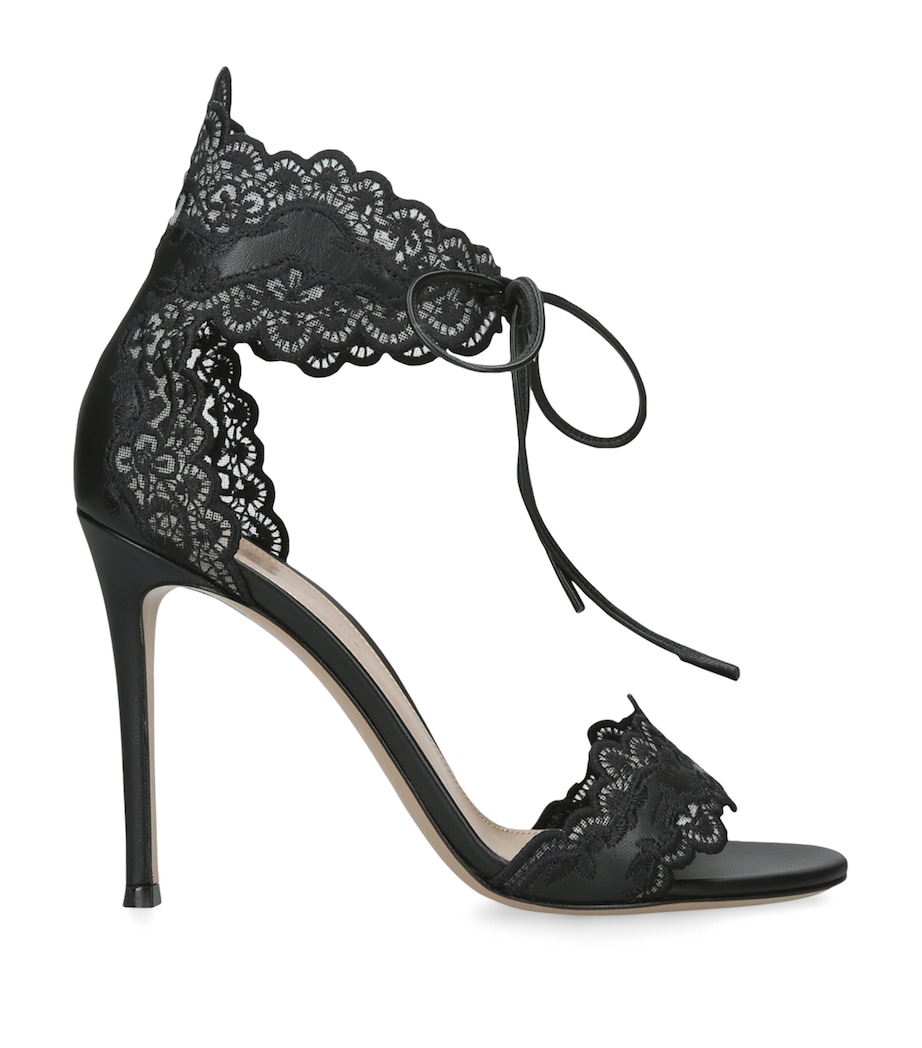 Gianvito Rossi Leather Evie Sandals 105 Black Image 1