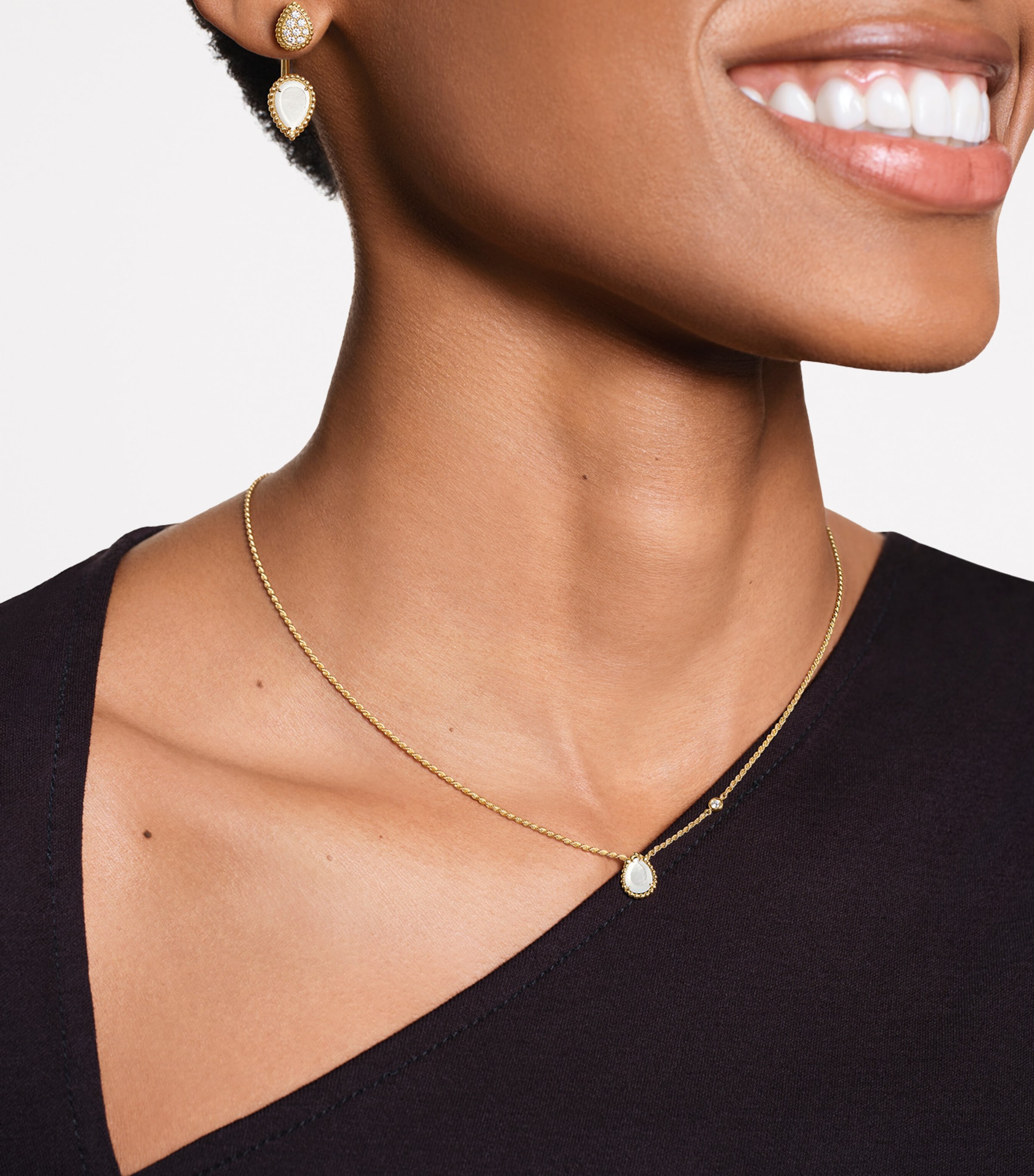 Yellow Gold, Diamond and Pinctada Maxima Serpent Bohème Necklace GOLD Image 2