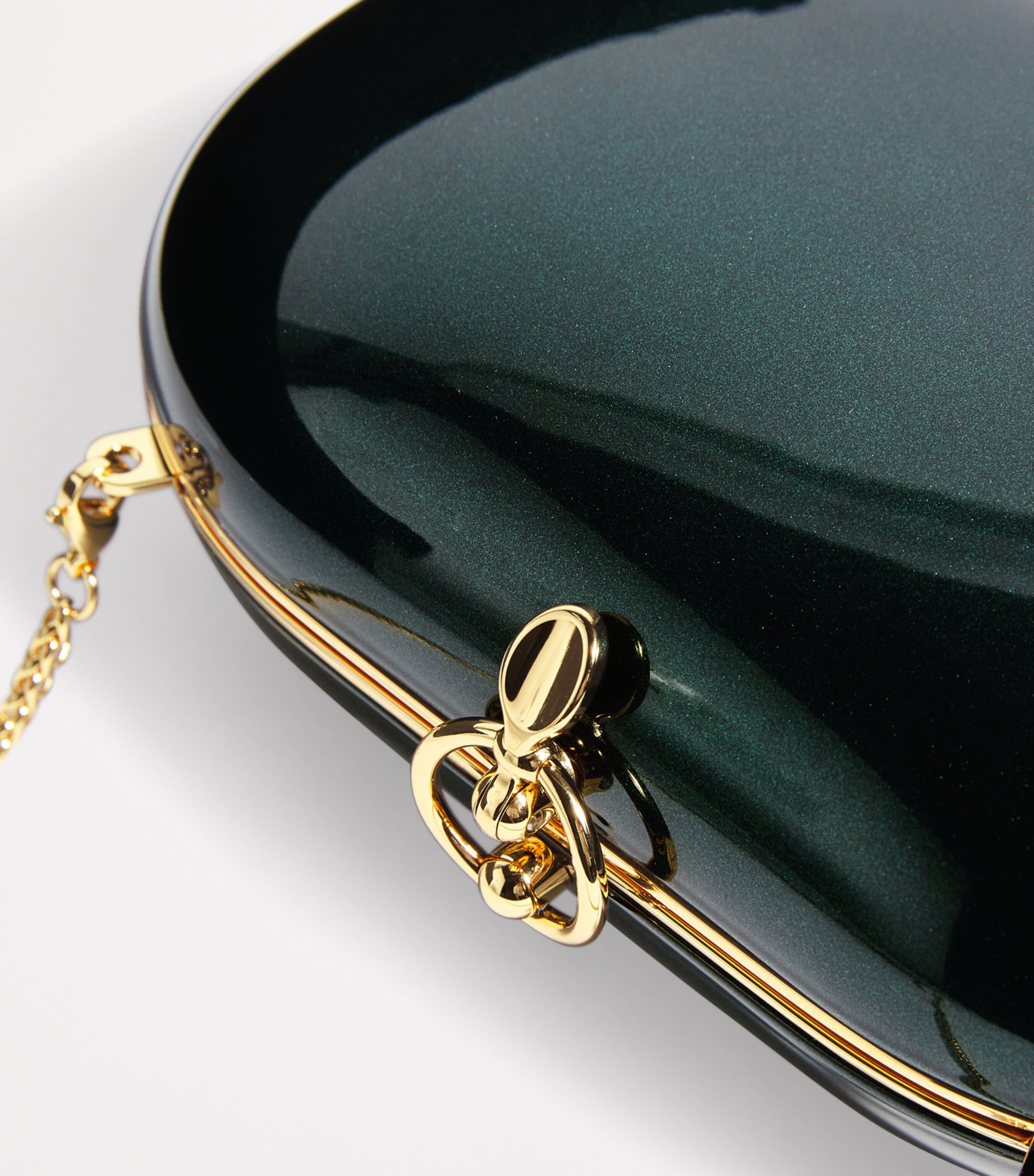 Oval Elina Clutch Bag BRITISH RACING GREEN Image 6