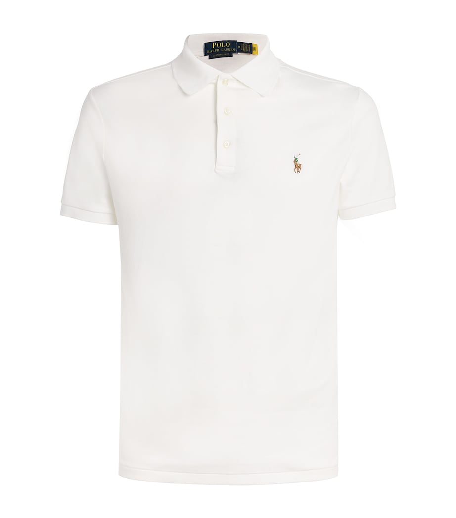 Cotton Custom-Fit Polo Shirt WHITE Image 1