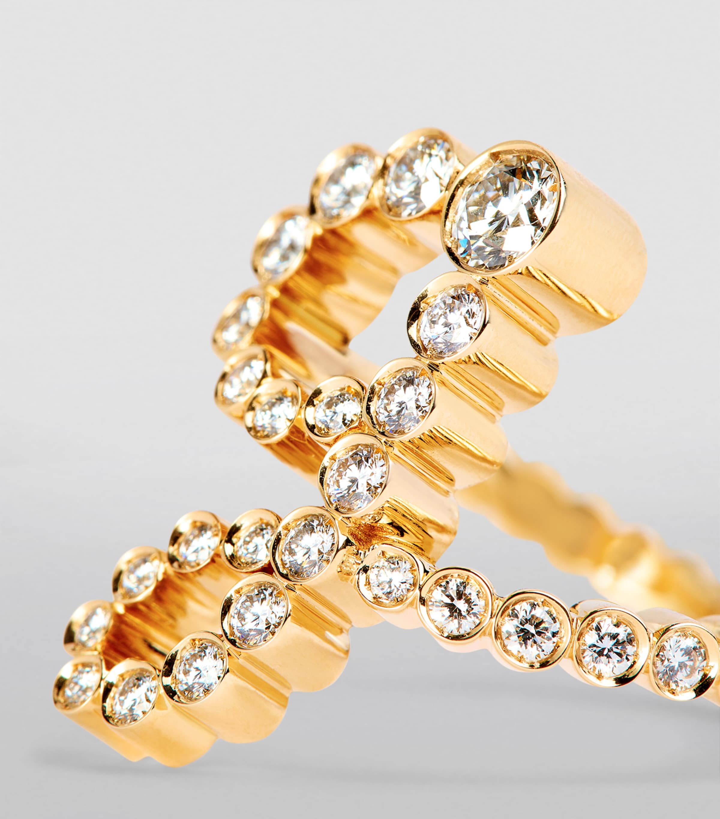 Yellow Gold and Diamond Ensemble 'G' Ring YELLOW GOLD Image 6