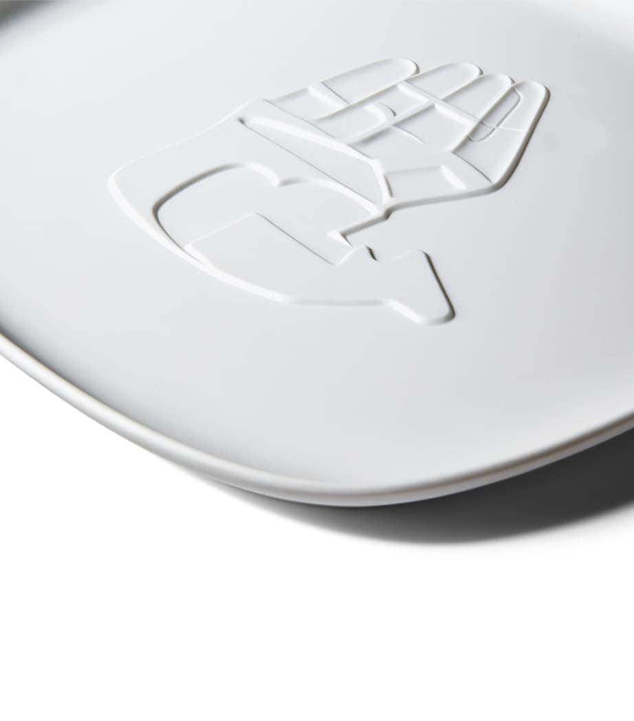 Cassina x Ginori 1735 Le Corbusier Collection Chandigarh La Main Ouverte Square Tray (33cm) WHITE Image 2