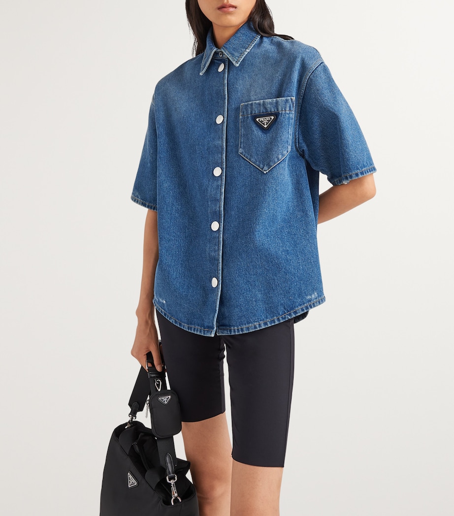 Denim Logo Shirt F0BAN Image 3