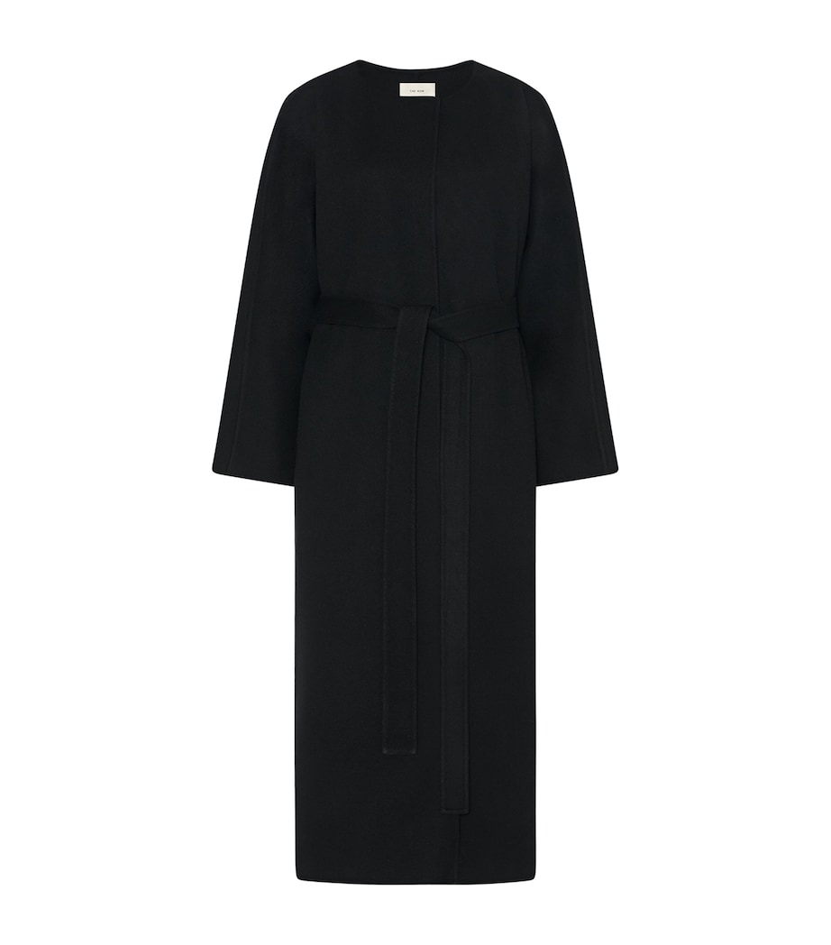 The Row Womens Nilsat Cashmere Coat Black Image 1
