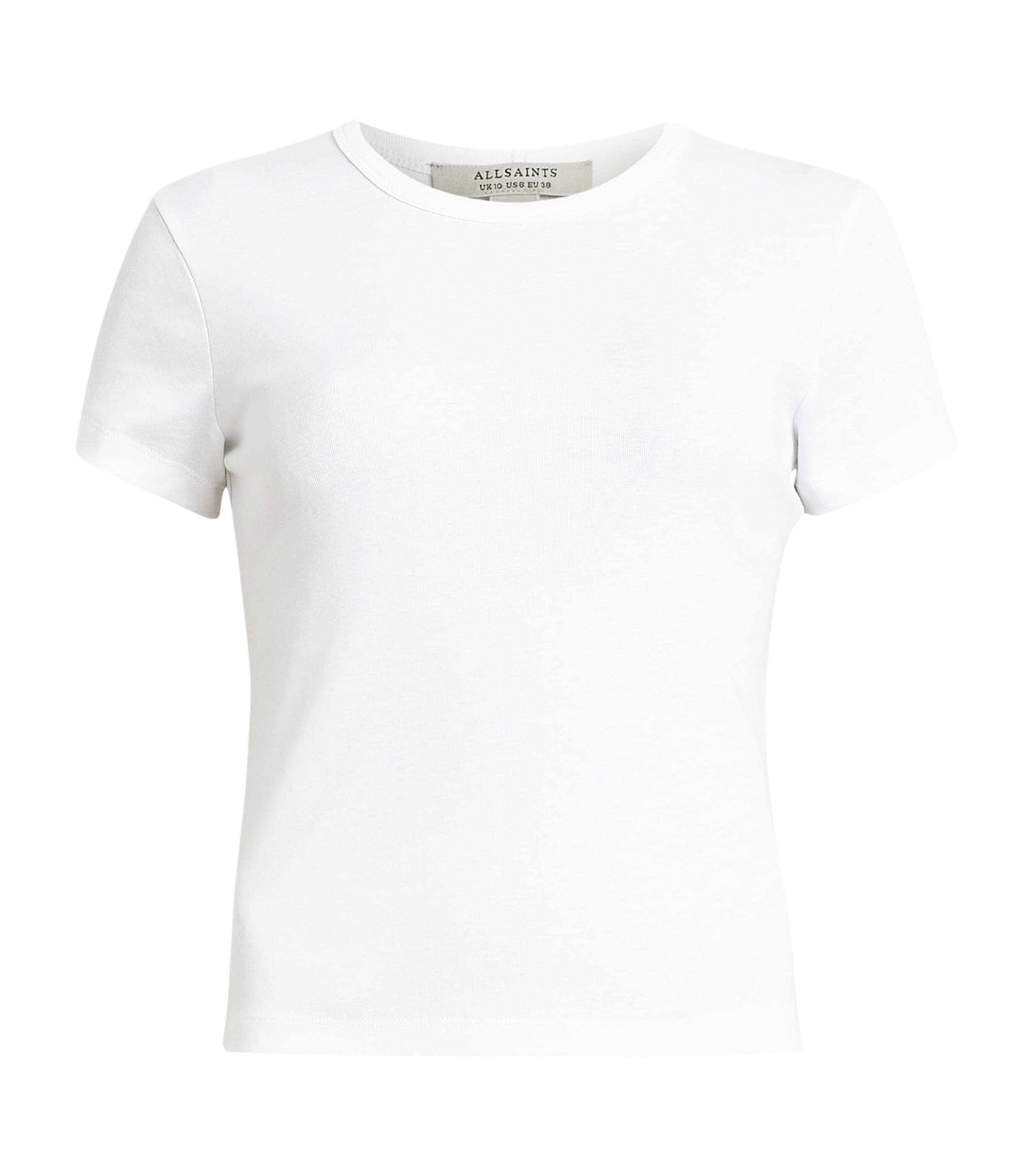 AllSaints Womens Organic Cotton Stevie T-Shirt Optic White Image 1