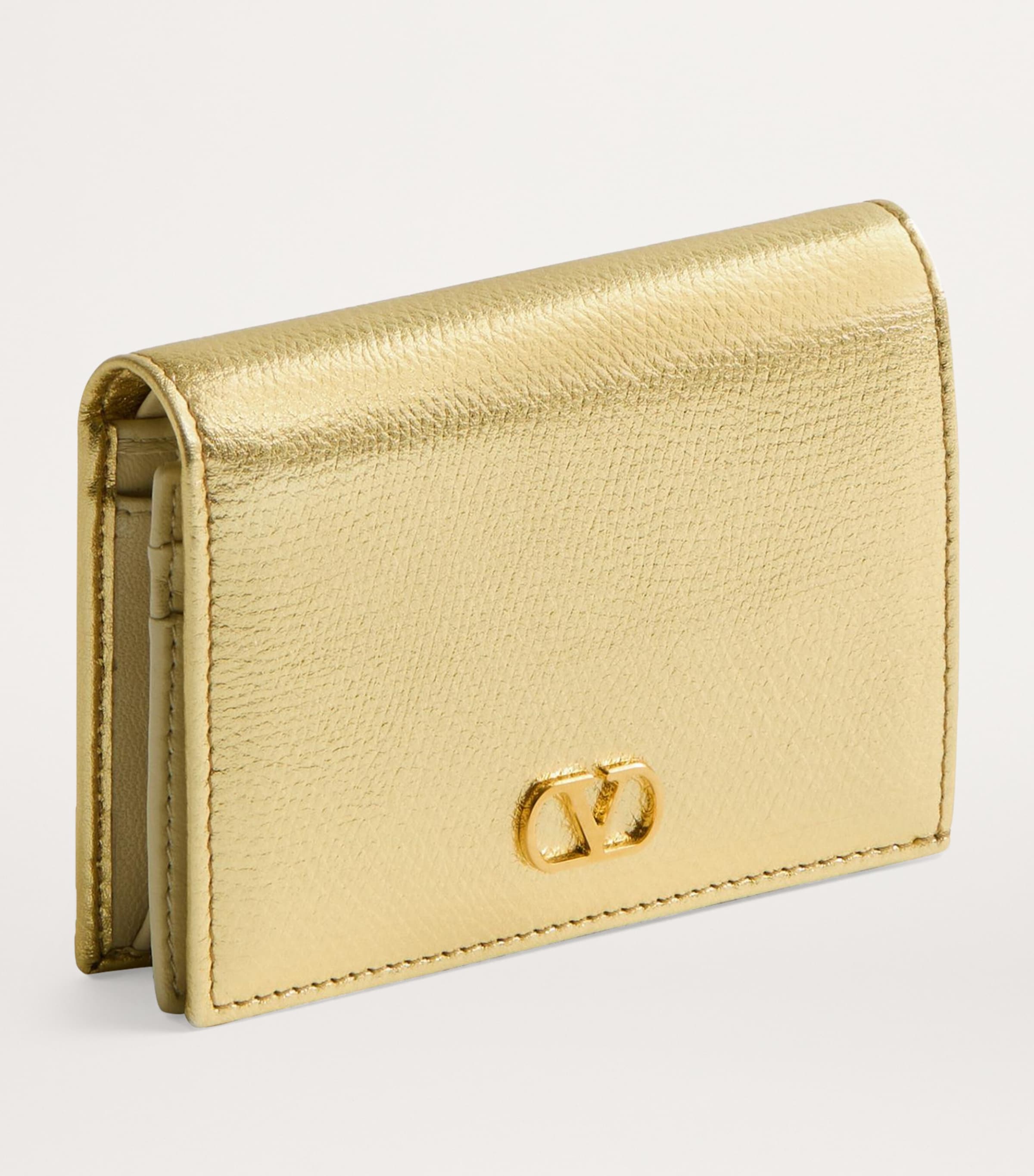 折りたたみ財布 VALENTINO GARAVANI Vlogo signature leather wallet Valentino Garavani Vlogo Signature Grainy Calfskin Wallet