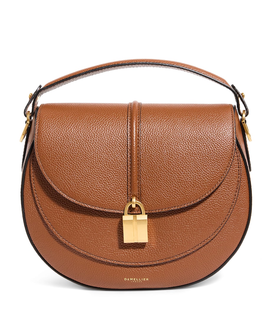 Small Leather Siena Saddle Bag TAN W/BE F03 Image 1