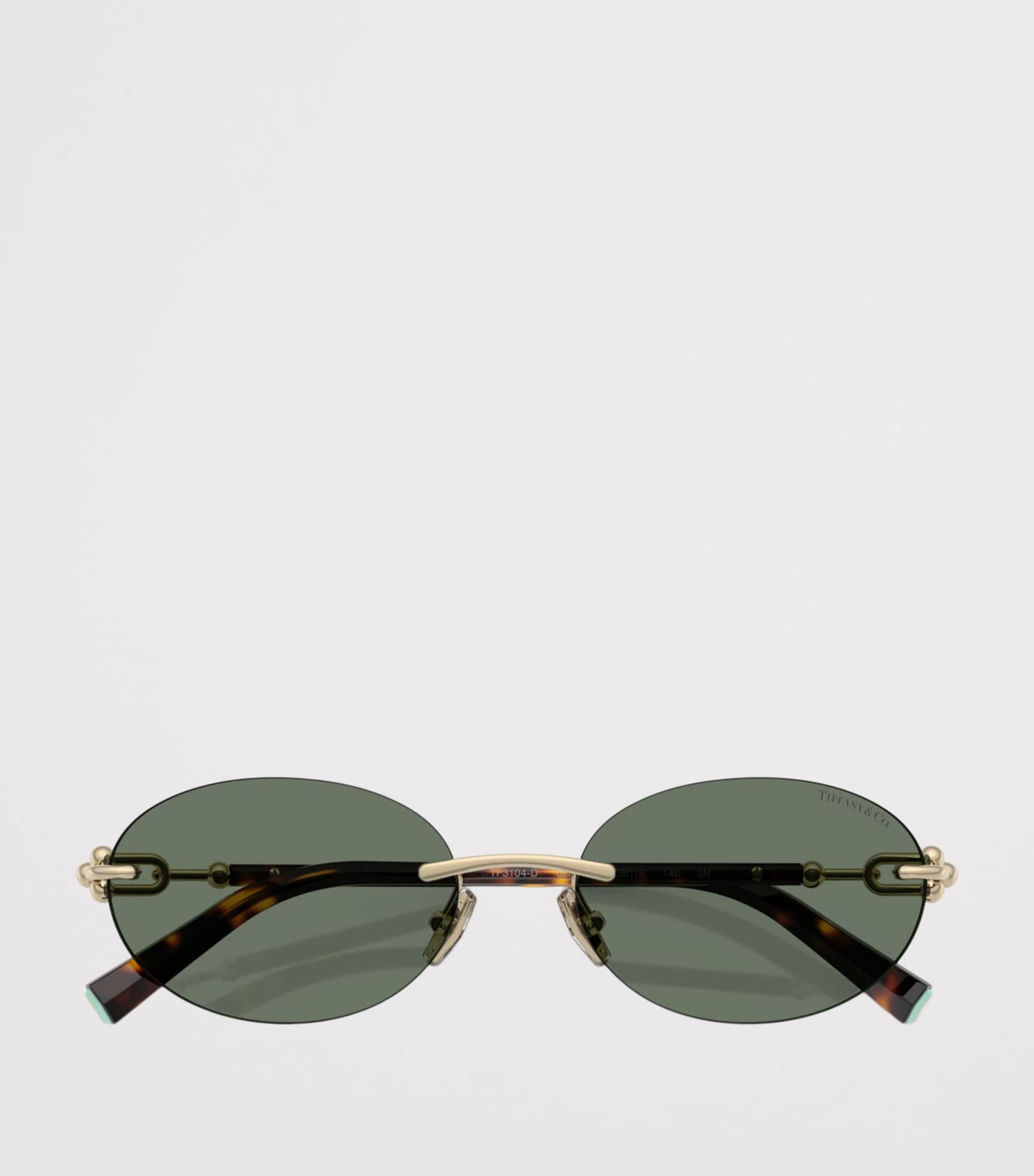 Tiffany & Co. Metal TF3104D Oval Sunglasses Gold Image 5
