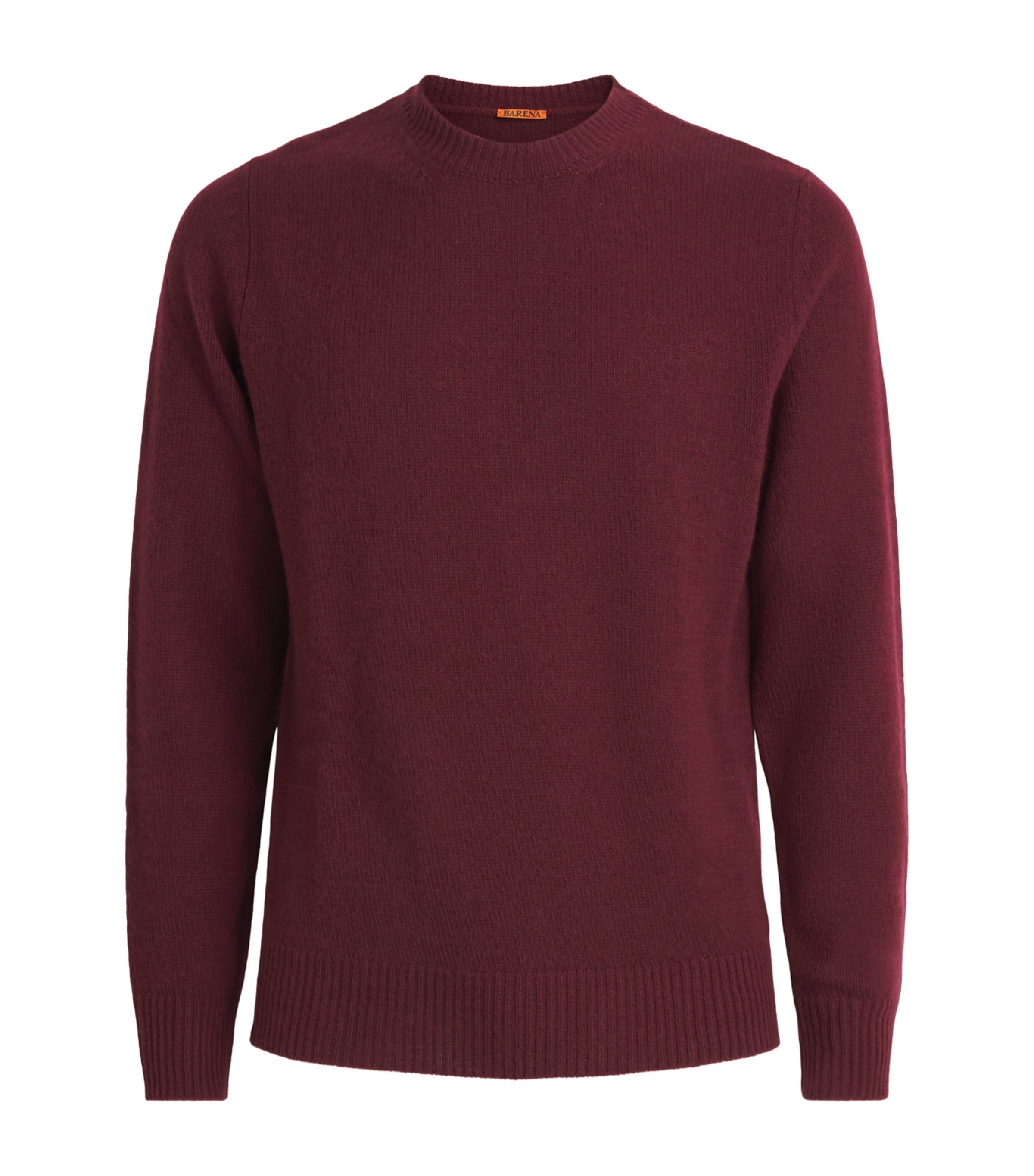Barena Mens Cashmere Crew-Neck Sweater Merlot Image 1