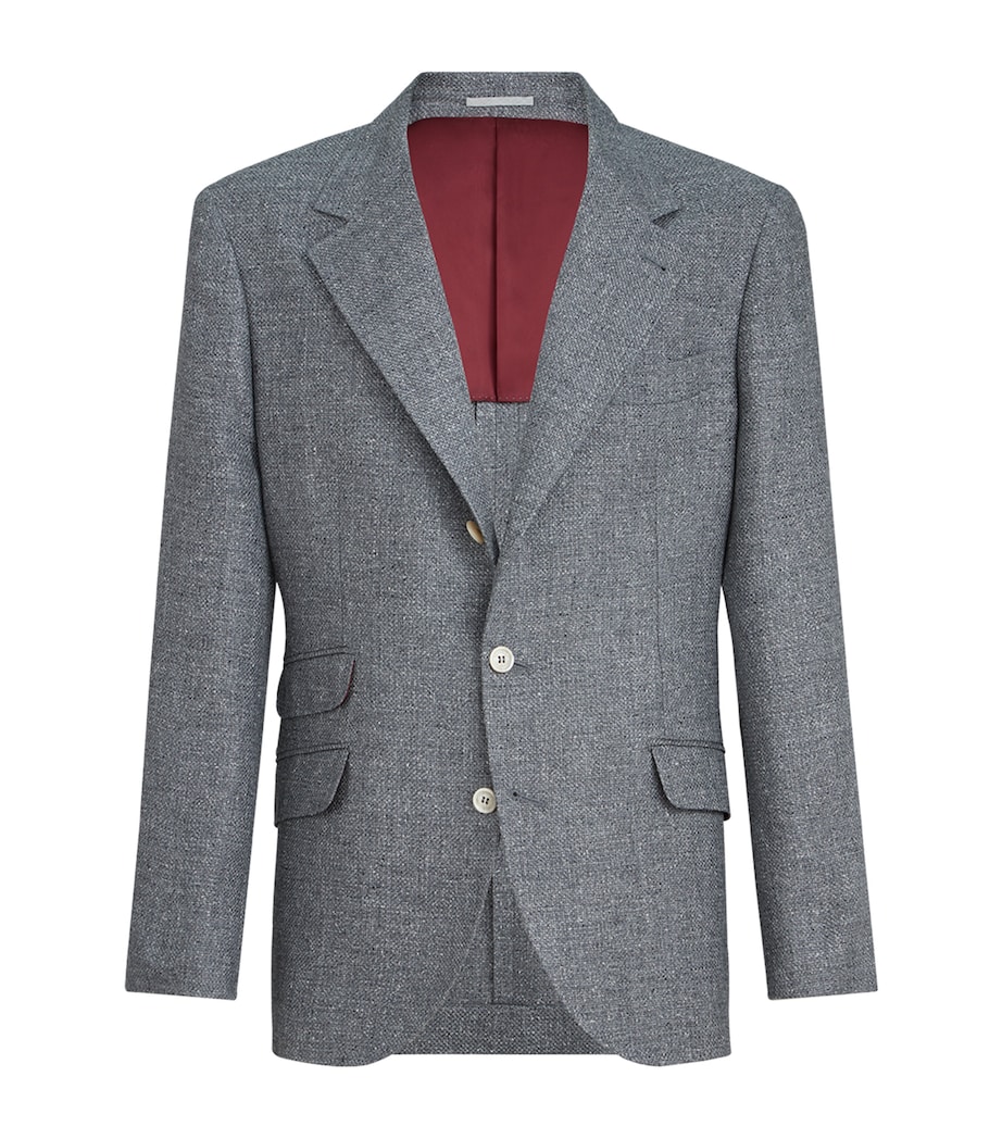 Brunello Cucinelli Mens Silk-Linen-Wool Blazer Image 1