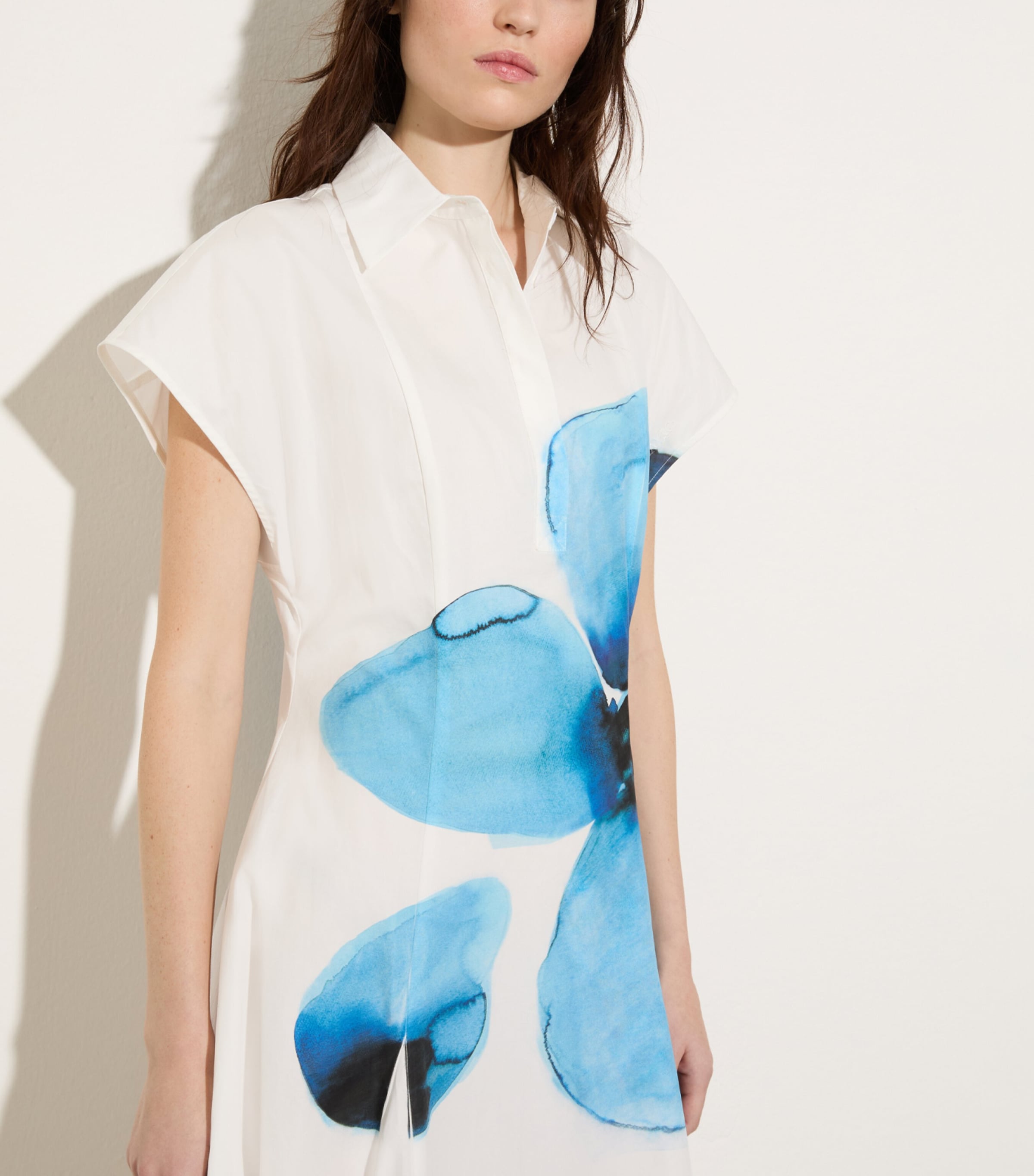 MAX&Co. Womens Cotton Shirt Midi Dress Cream Image 5