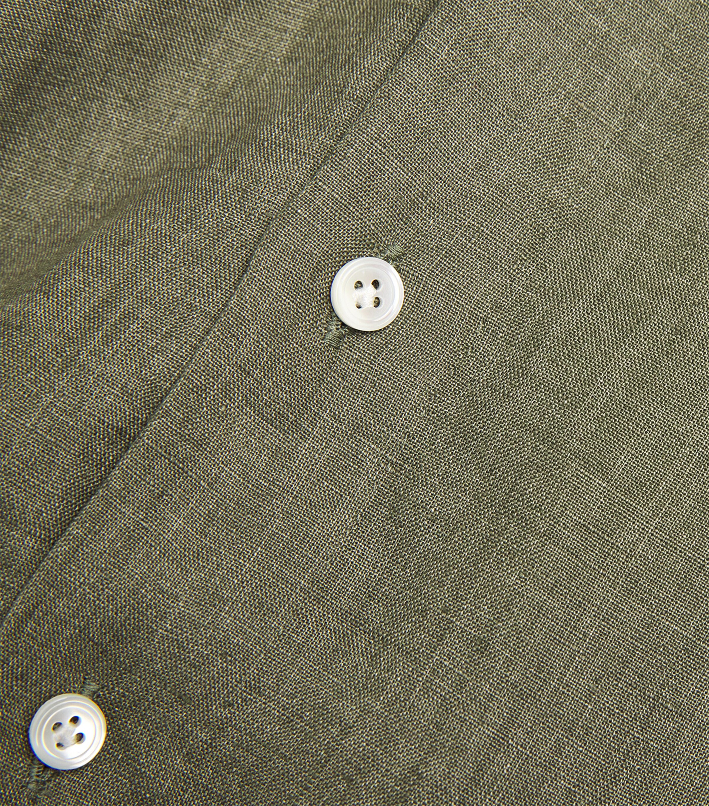 100HANDS Mens Linen Shirt Green Image 5