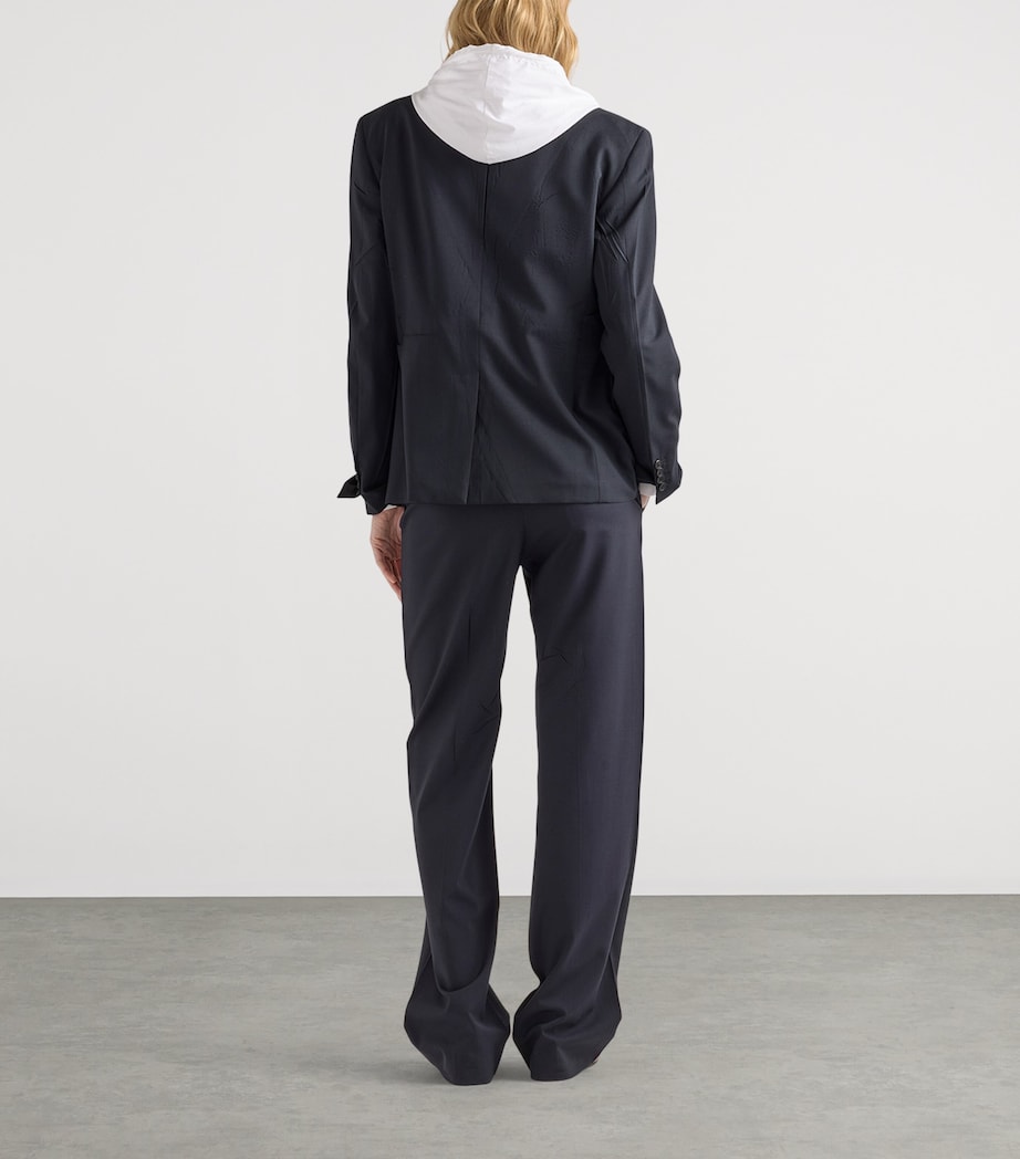 Prada Womens Wool Single-Breasted Blazer Image 5
