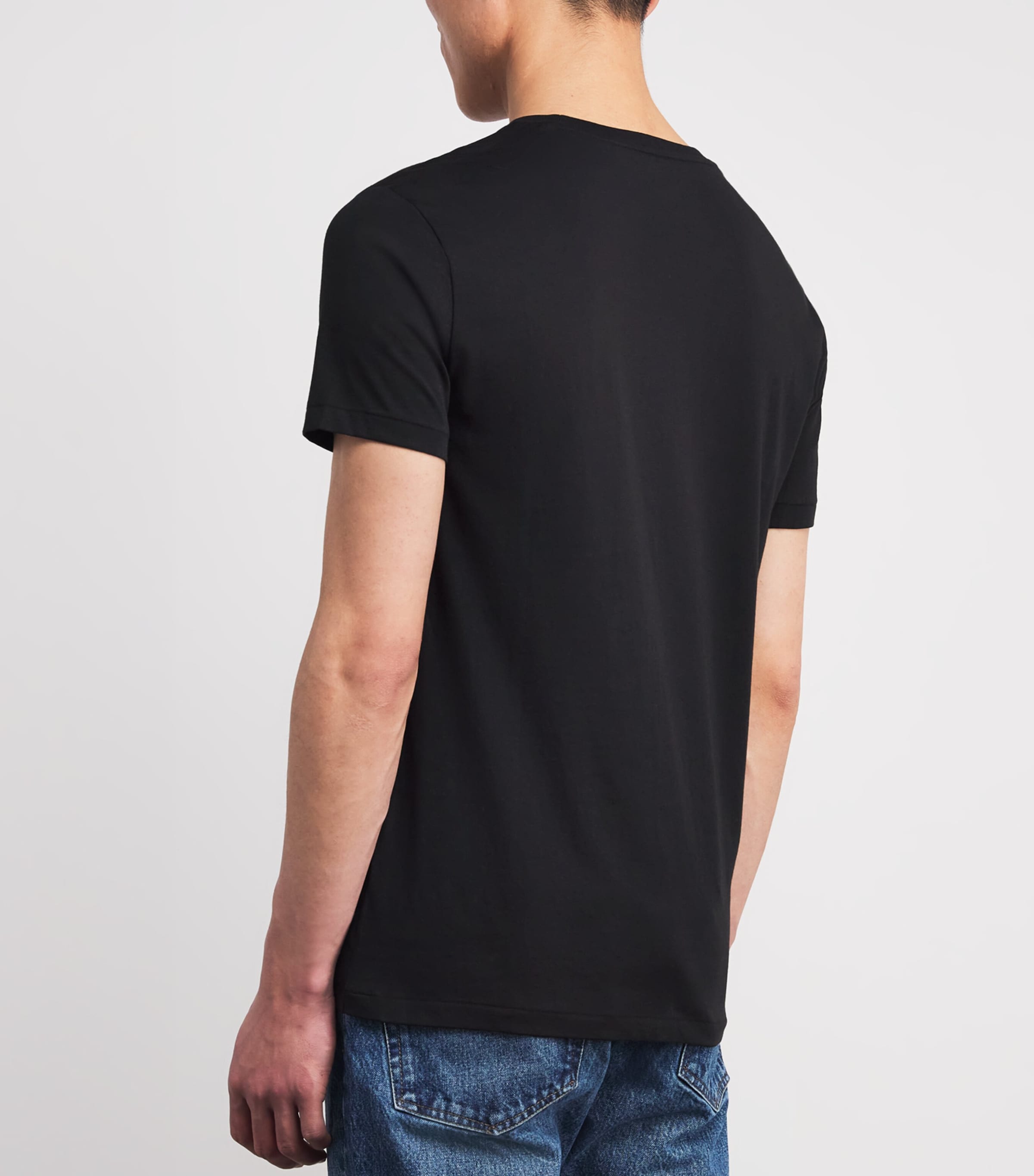 Cotton Slim-Fit T-Shirt RL BLACK Image 4