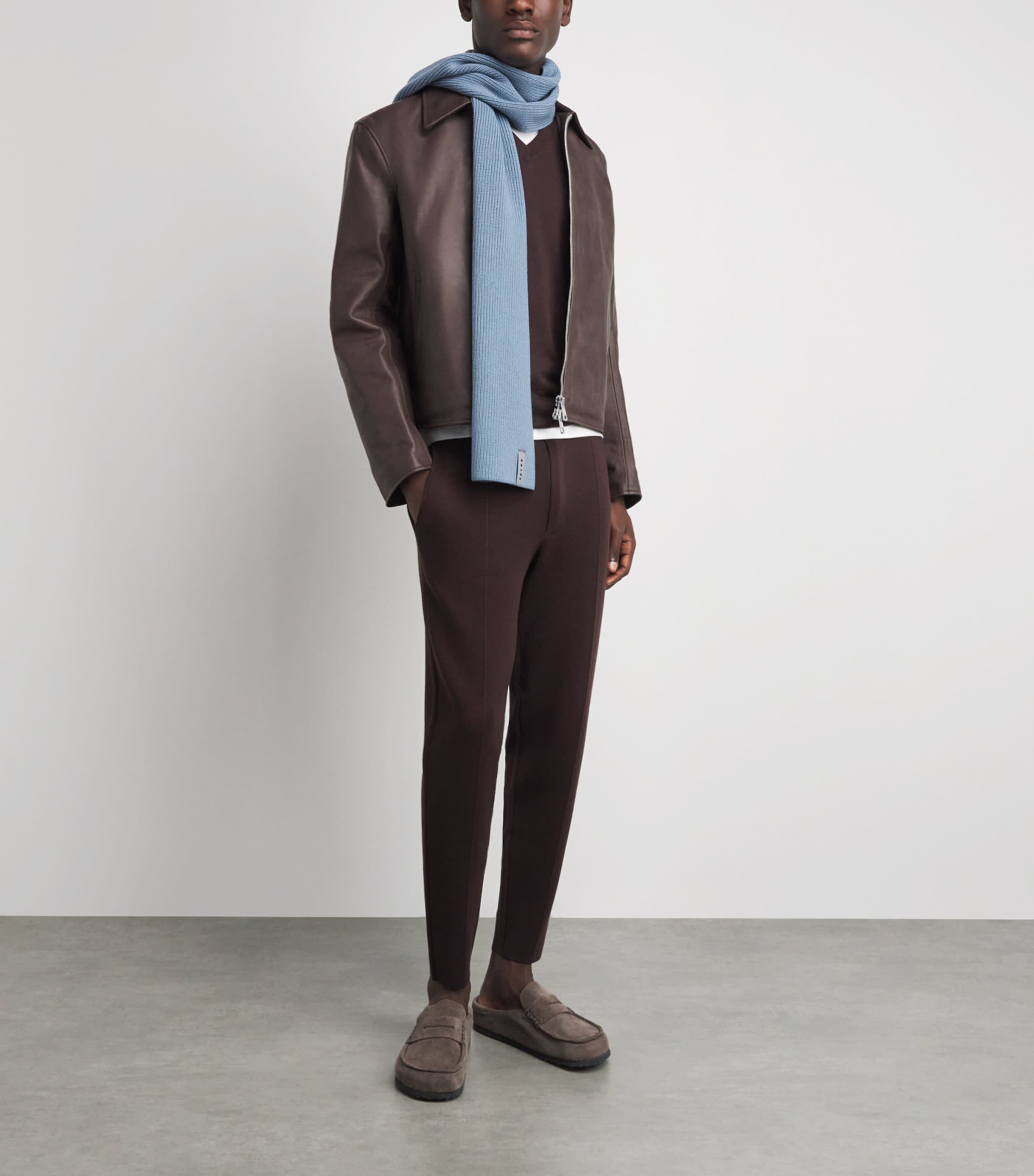 Falke Ultrafine Merino Wool Scarf Blue Steel Image 3
