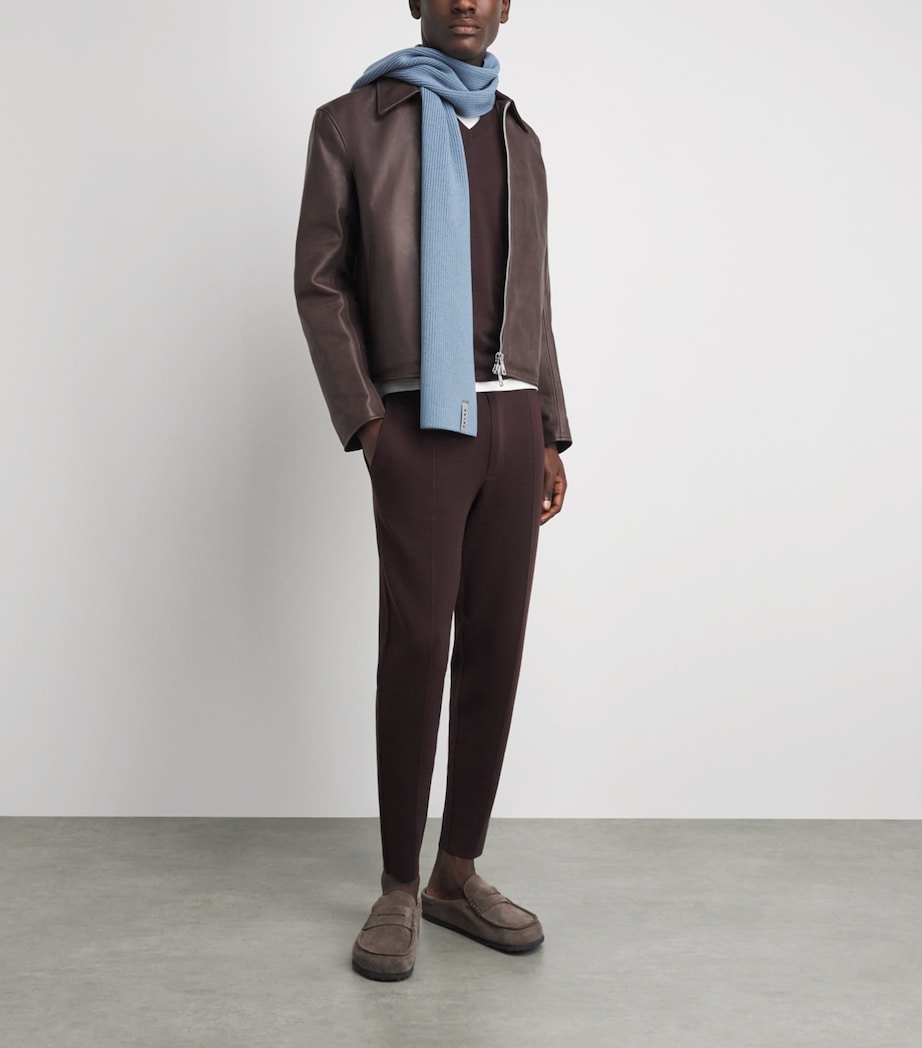 Falke Ultrafine Merino Wool Scarf Blue Steel Image 3