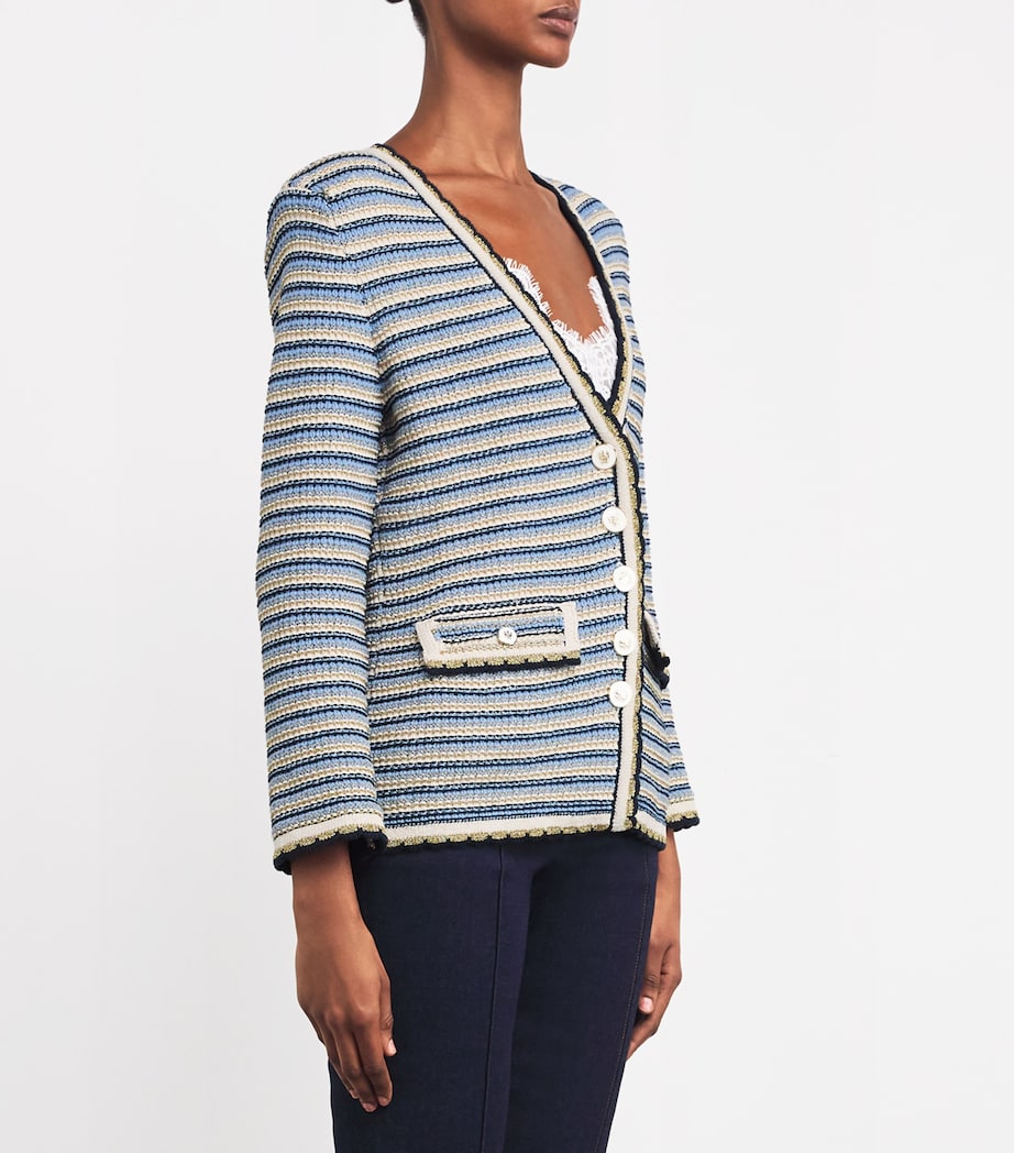 Cotton-Blend Ceriani Cardigan NAVY MULTI Image 3
