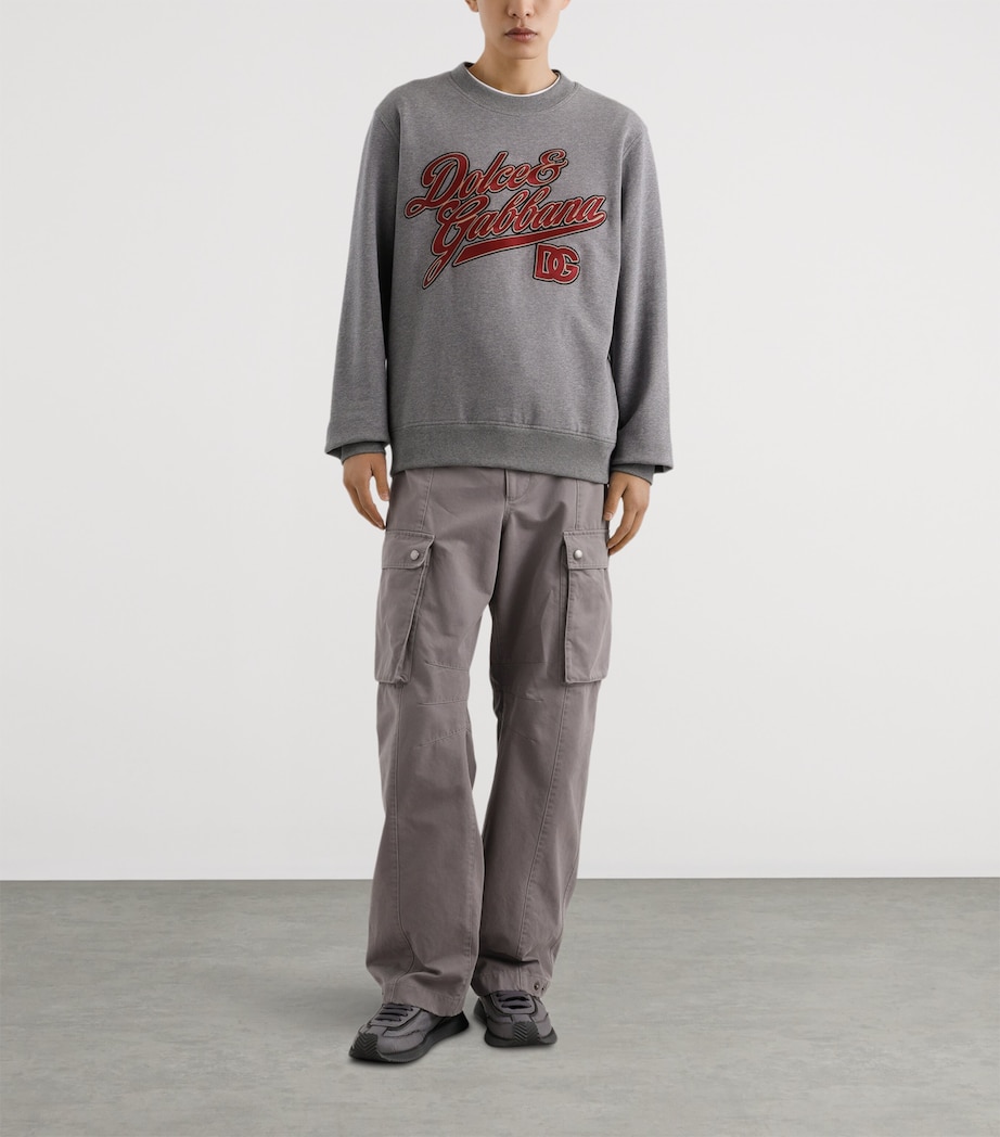 Cotton Graphic Sweatshirt S8291-MELANGE GREY Image 2