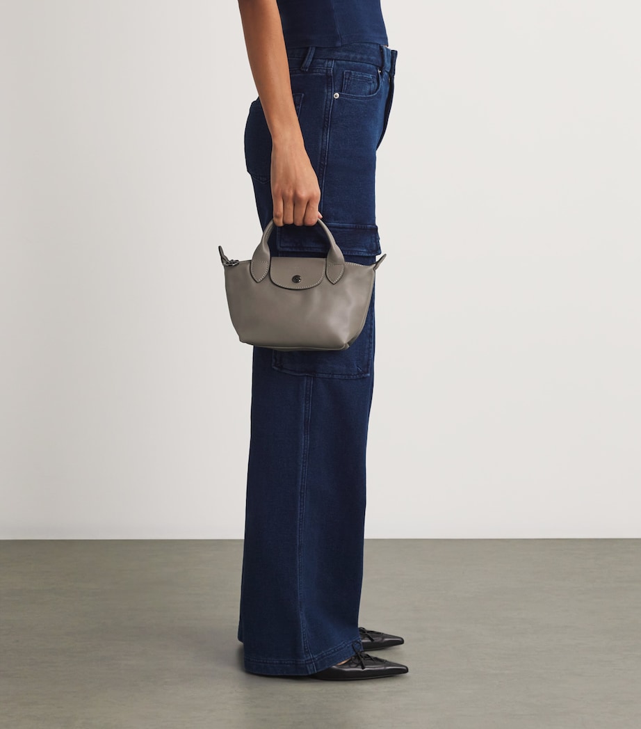 Extra-Small Leather Le Pliage Xtra Handbag P55 TURTLEDOVE Image 6