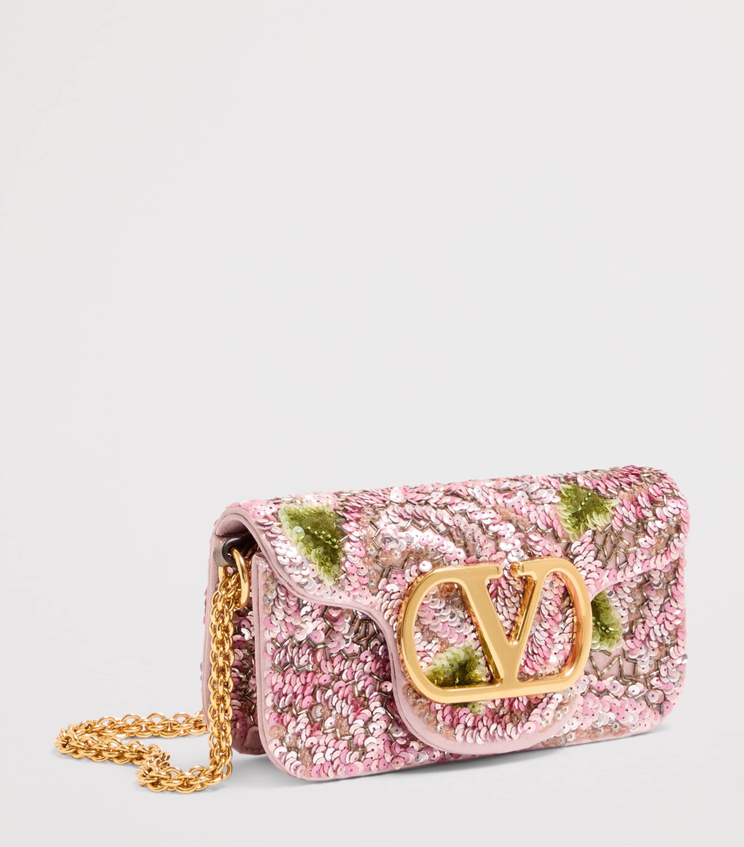 Valentino Garavani Small Embellished Locò Shoulder Bag Image 2