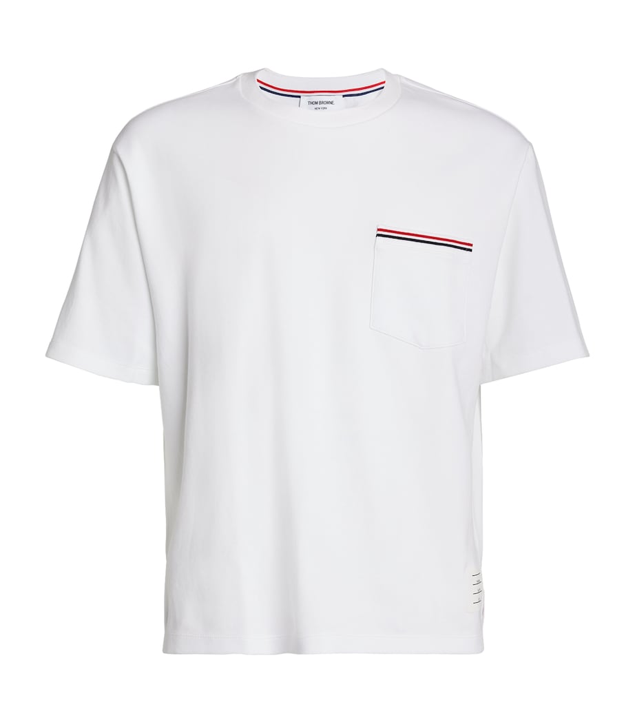 Oversized Tricolour Pocket T-Shirt WHITE Image 1