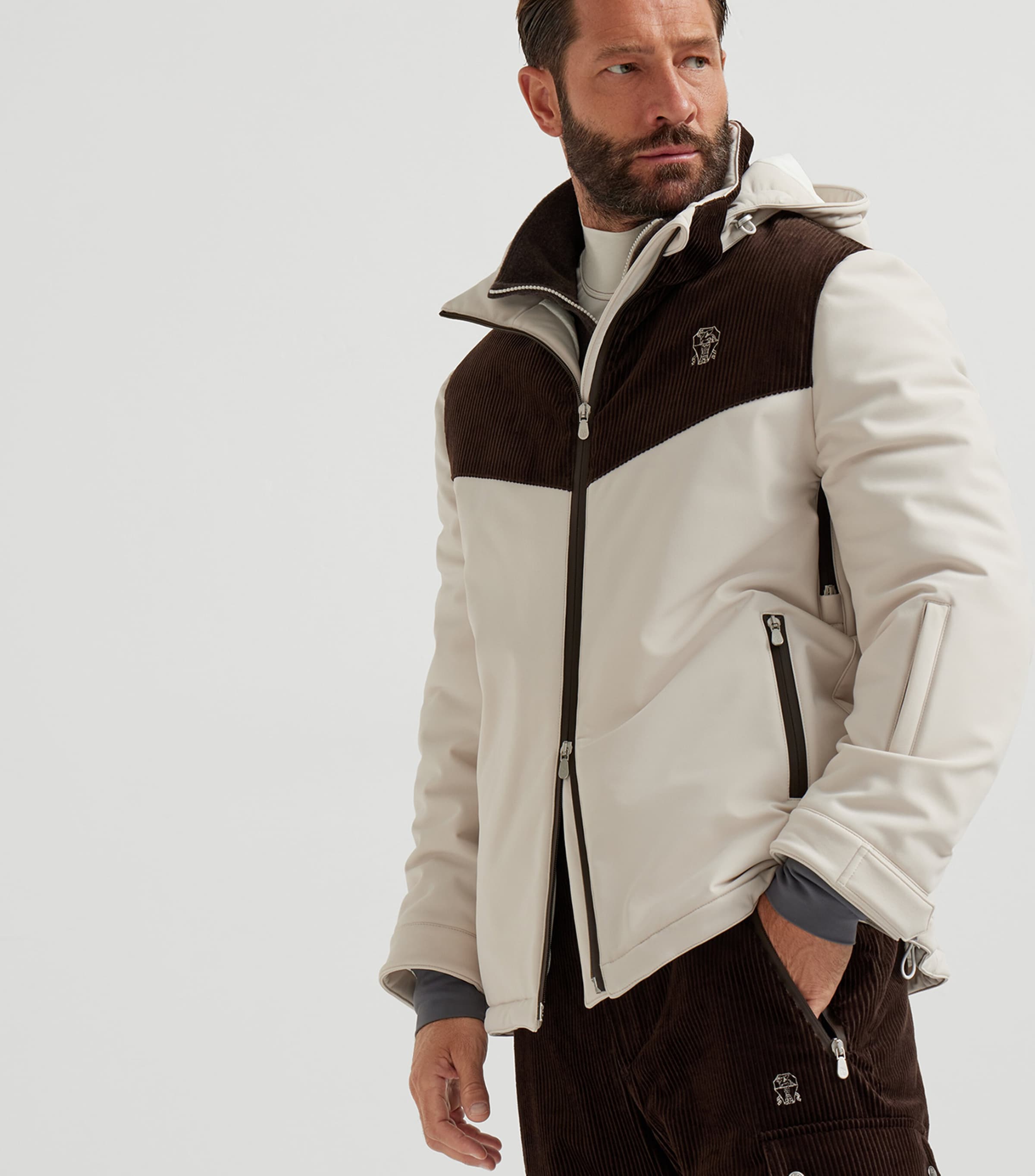 Brunello Cucinelli Brown Corduroy-Detail Mountain Jacket | Harrods US