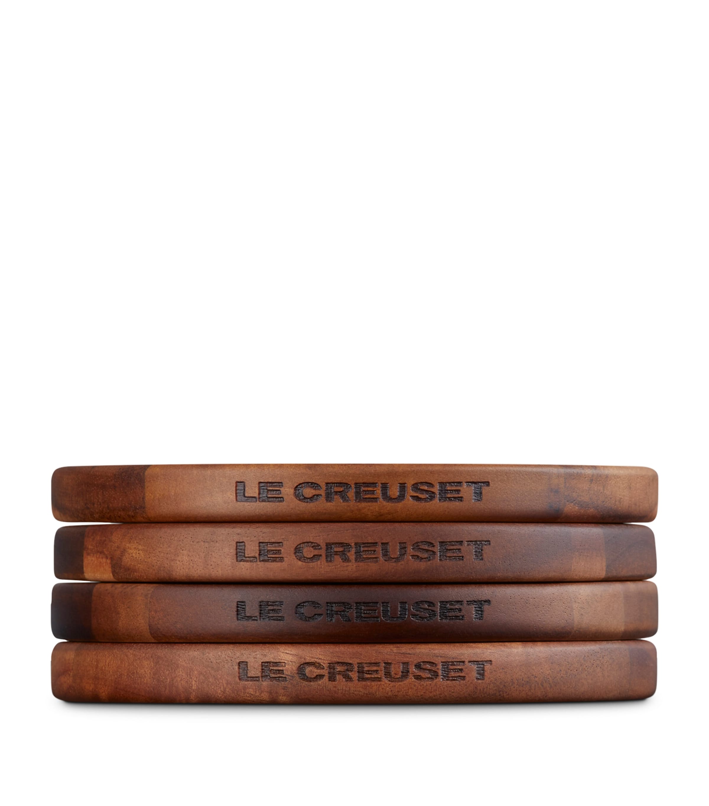 Le Creuset Acacia Wood Magnetic Trivet (Set of 4) Image 4