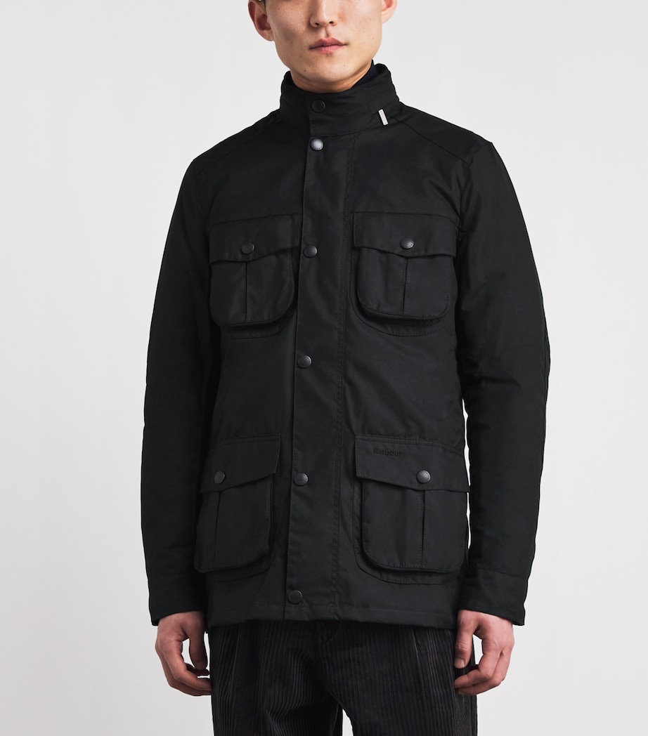 Cotton Waxed Jacket BLACK Image 4