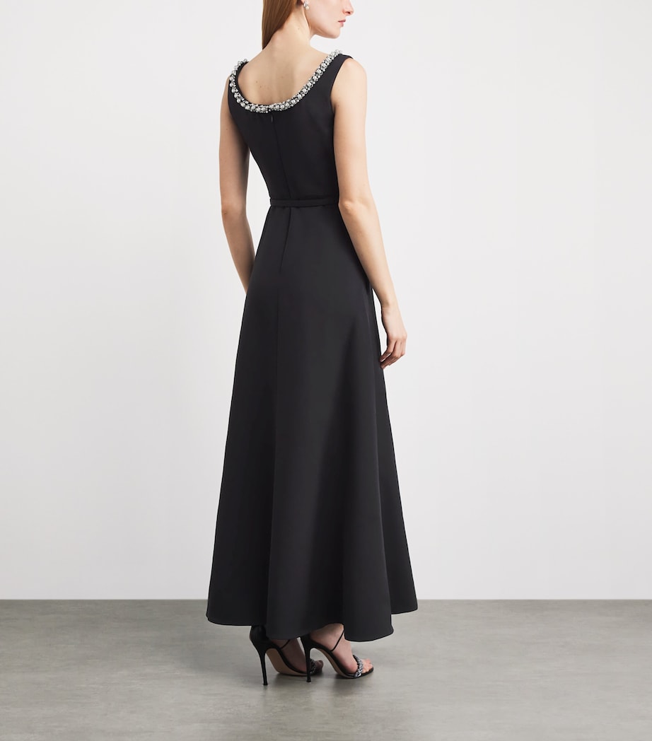 Roland Mouret Womens Sleeveless Embellished Gown Black Image 4