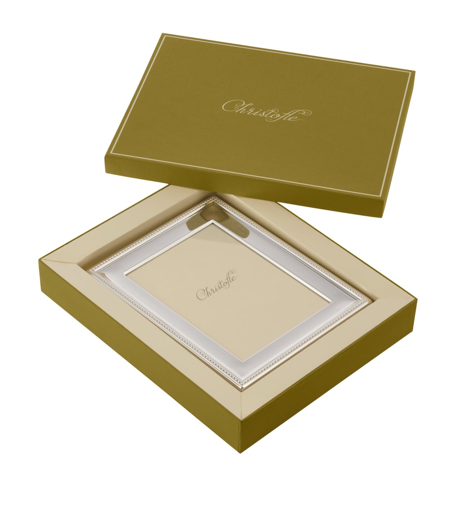 Christofle Silver-Plated Perles Frame (7”x 5”) Silver Image 6