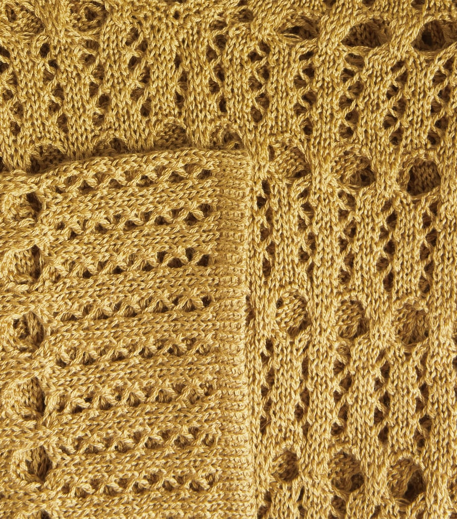 Crochet Mishi Mini Dress GOLDEN Image 5