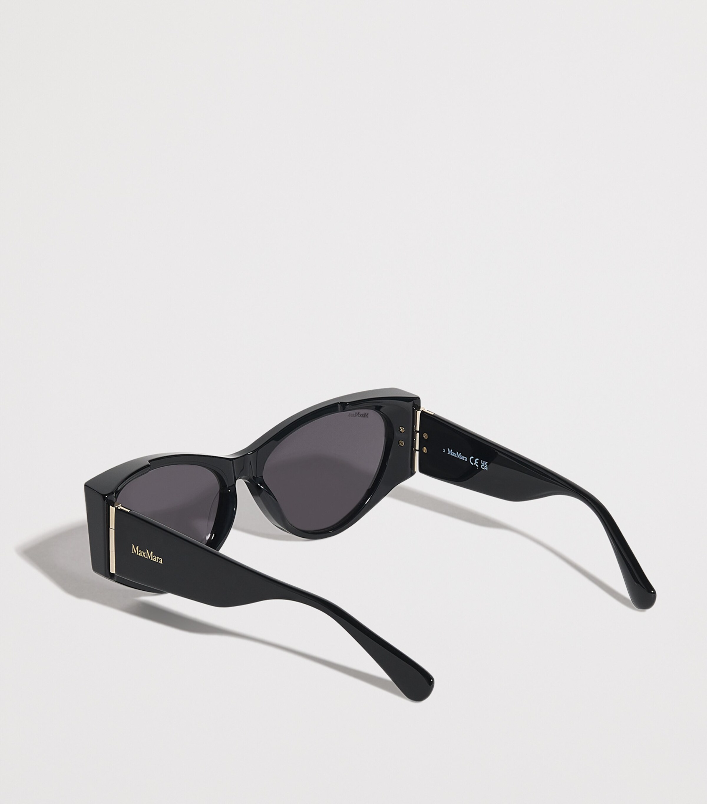 Acetate Cat Eye Sunglasses BLACK Image 3