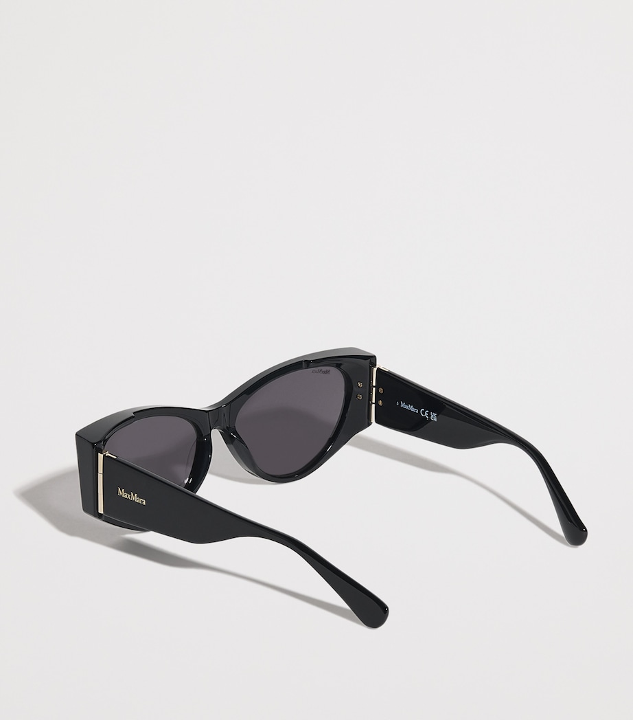 Acetate Cat Eye Sunglasses BLACK Image 3