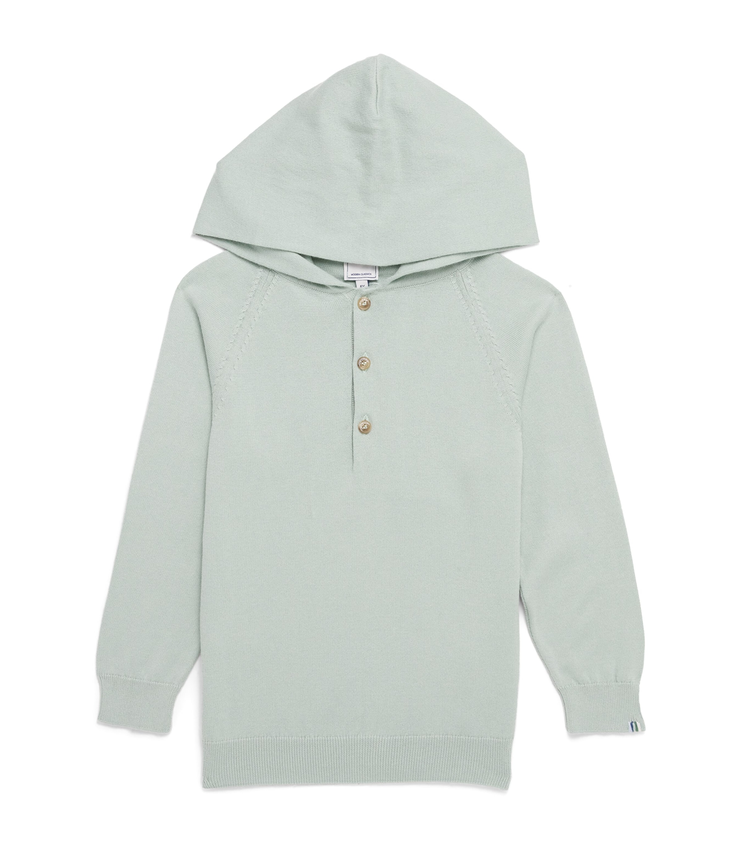 Shop J & Josh Cotton Button-up Hoodie In Green