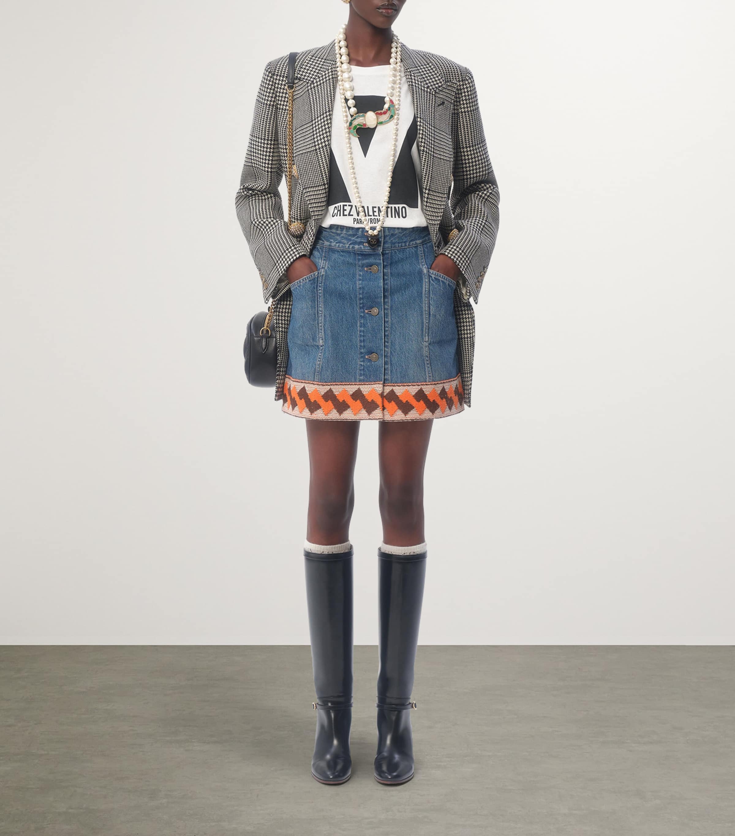 ミニスカート VALENTINO Denim skirt Women's Mini denim skirt | VALENTINO GARAVANI | 24S