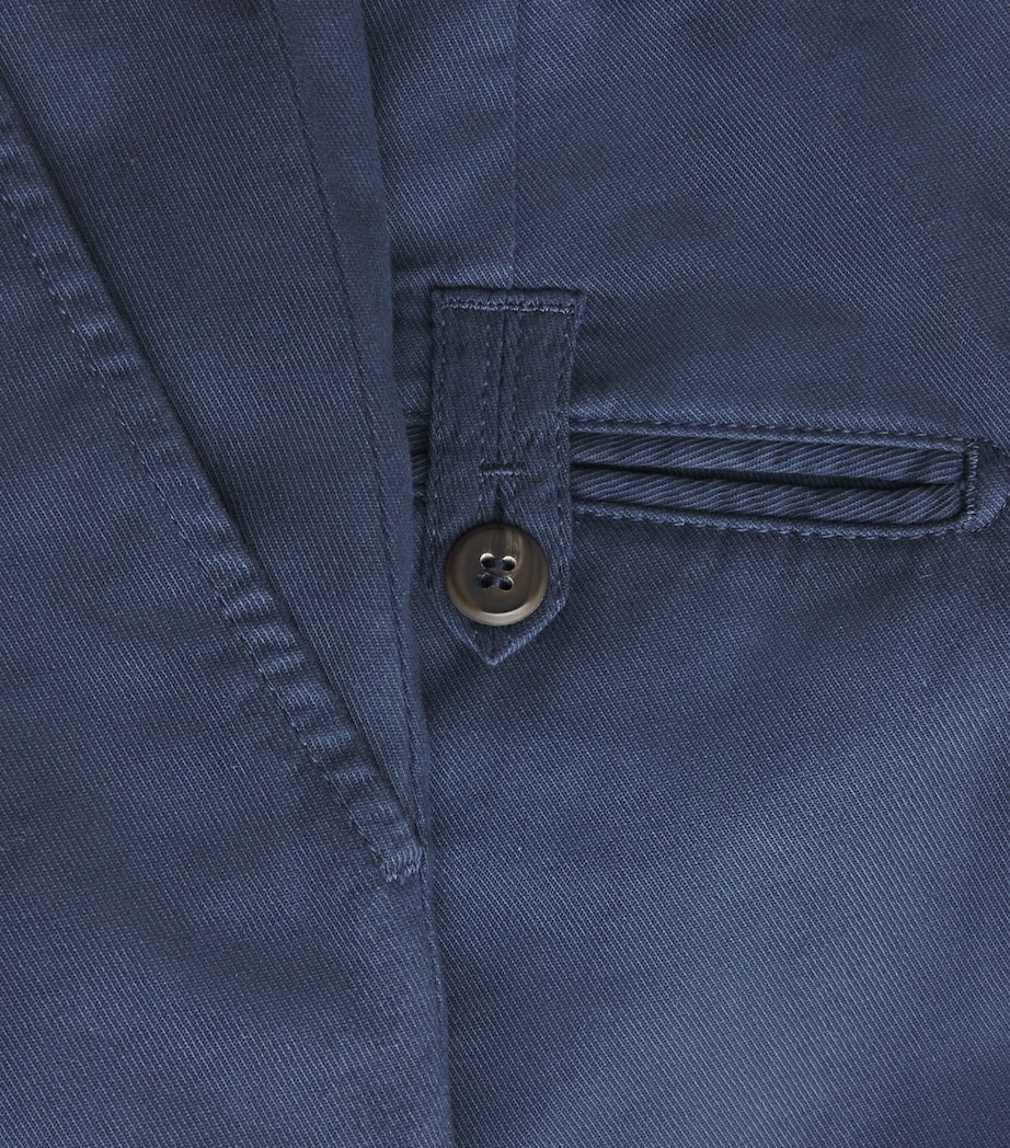 Eleventy Mens Stretch-Cotton Chinos Blu Image 6