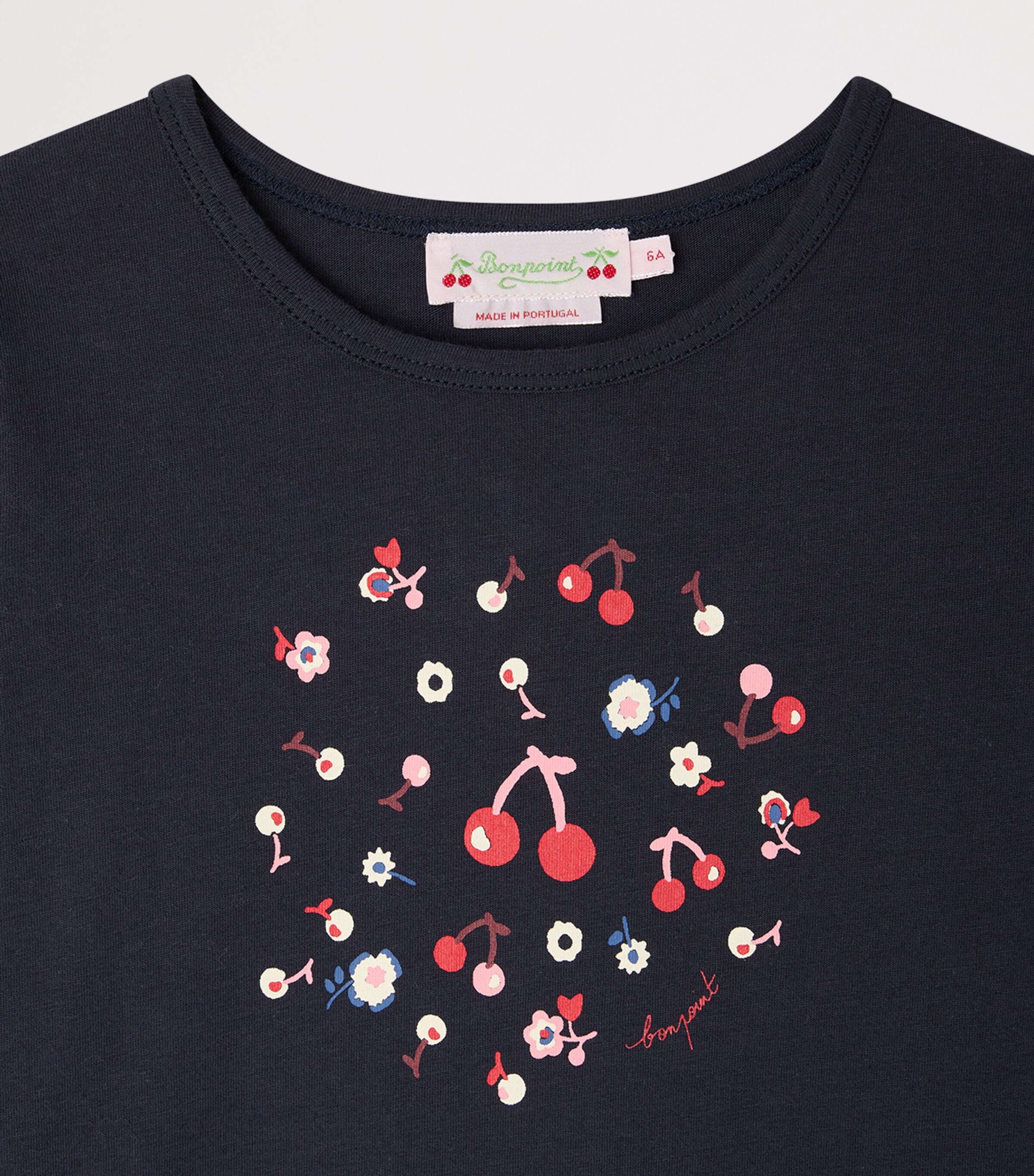 Bonpoint Logo Long-Sleeve T-Shirt (4-8 Years) Upb Marine Image 3