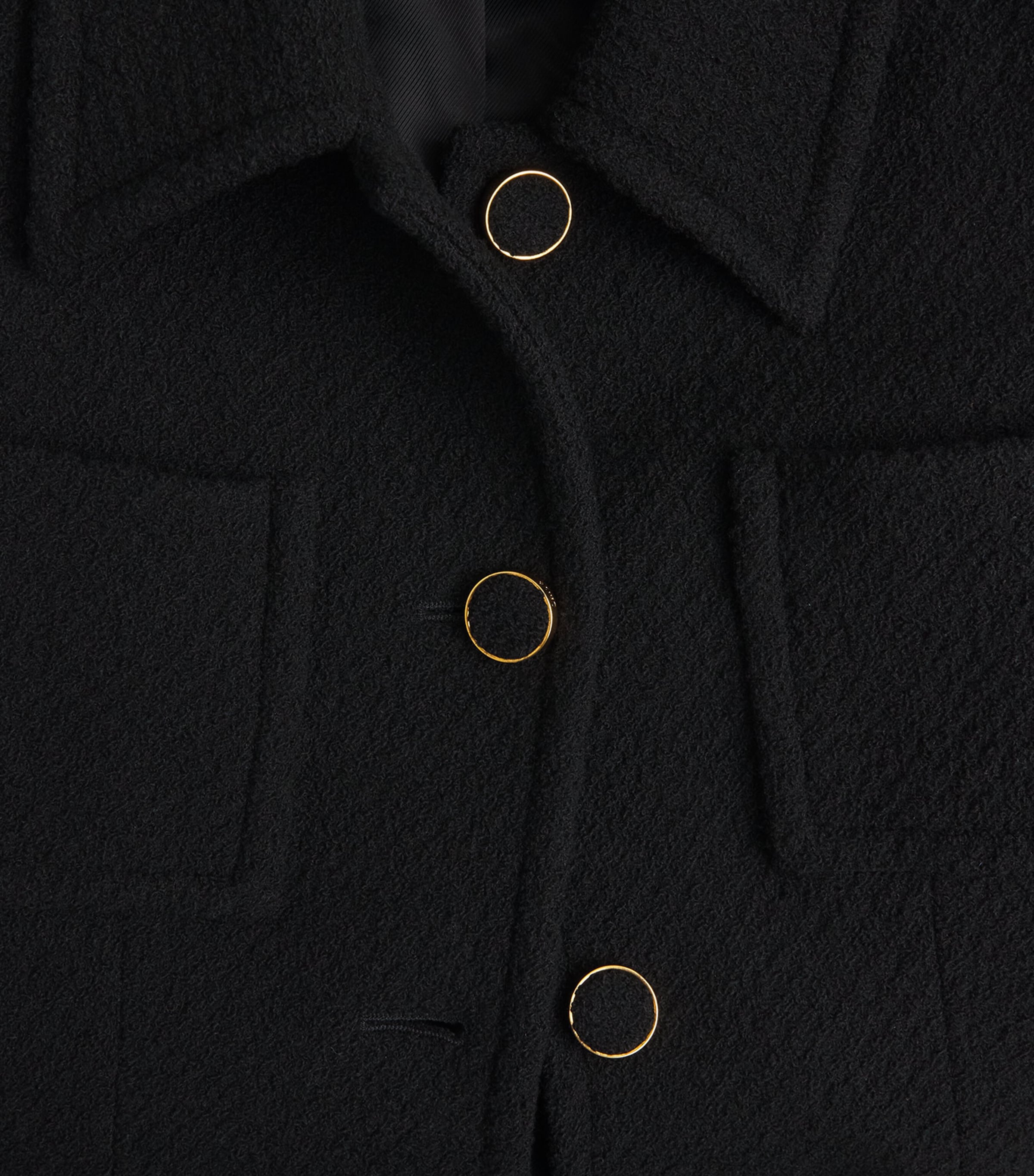 Chloé Womens Wool-Blend Fitted Tailored Jacket Black Image 2