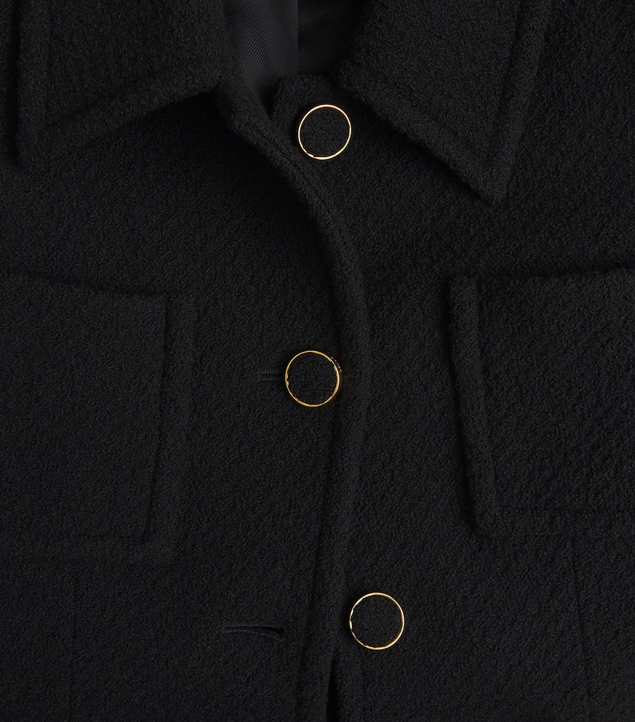 Chloé Womens Wool-Blend Fitted Tailored Jacket Black Image 2