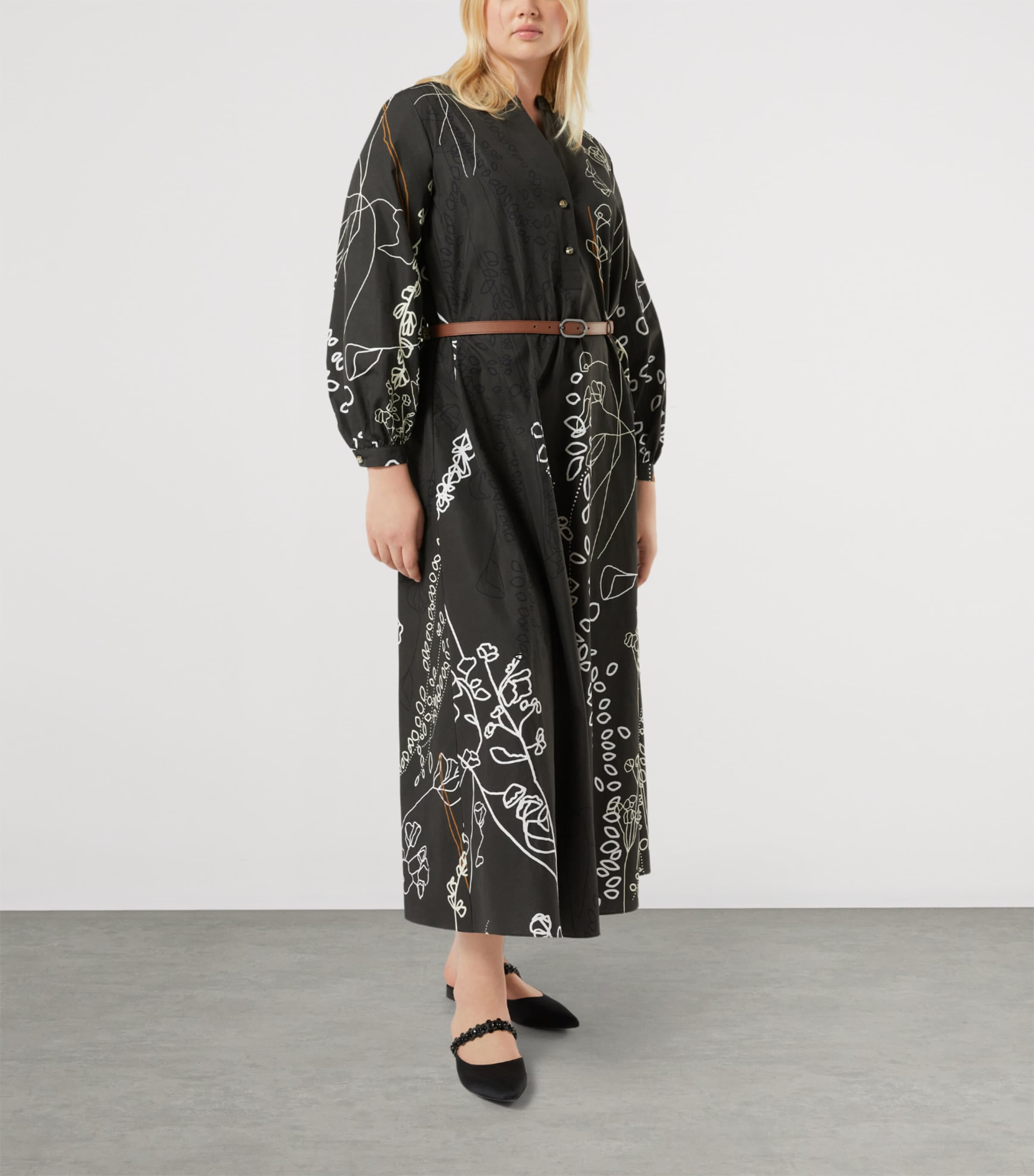 Marina Rinaldi Leather Belt Tobacco Image 2