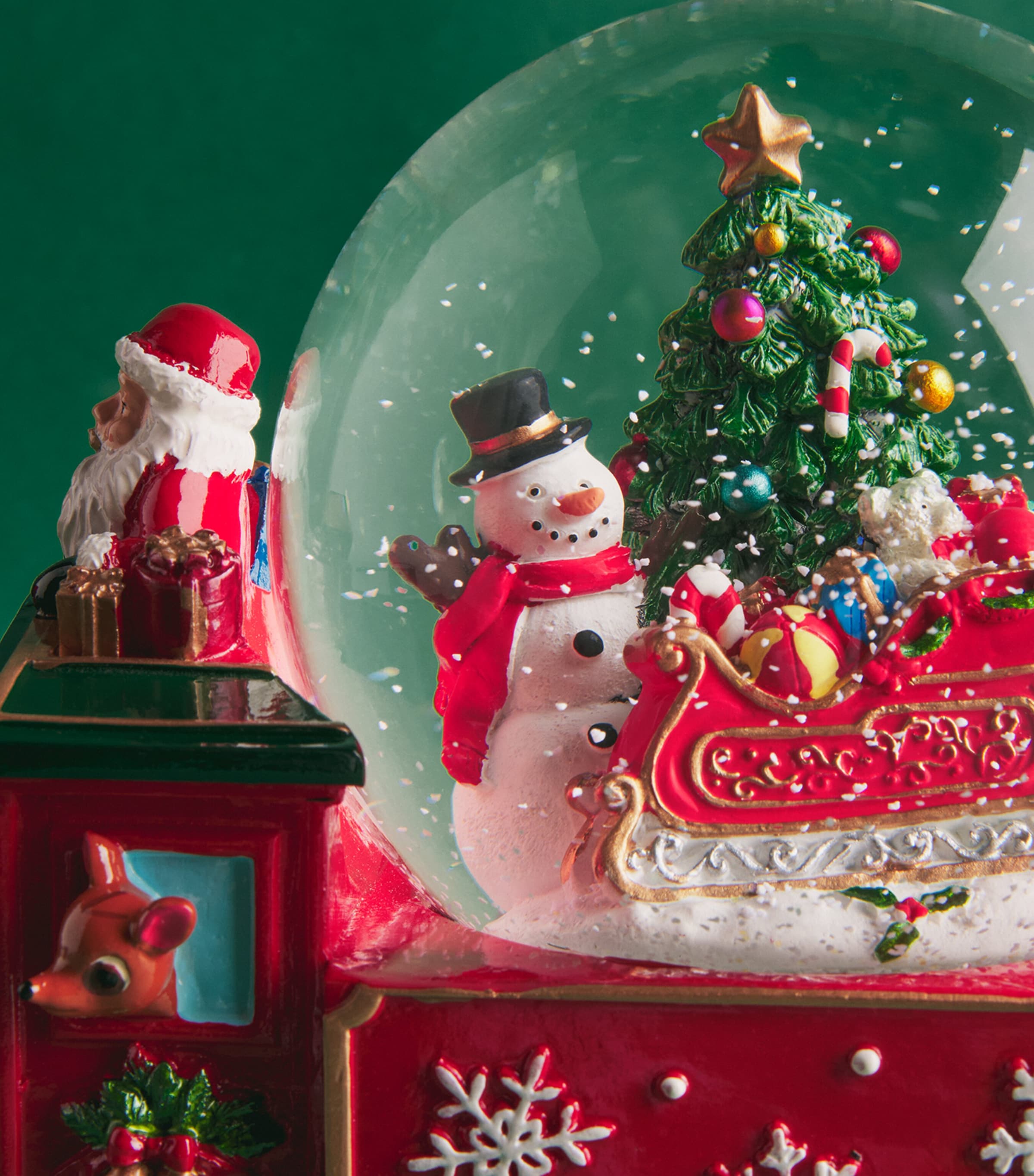 Harrods Train Snow Globe Red Image 2