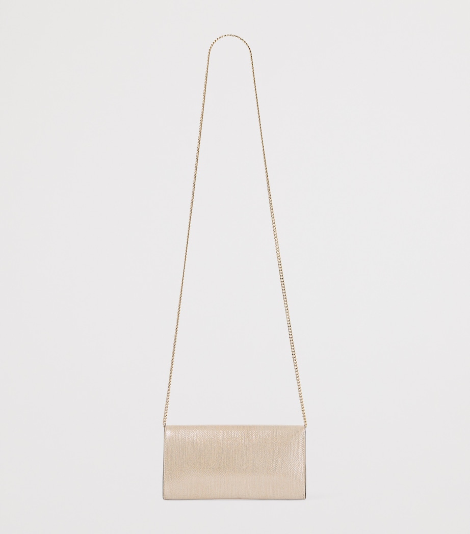 Leather Emmie Clutch Bag SOFT GOLD/LIGHT GOLD Image 4